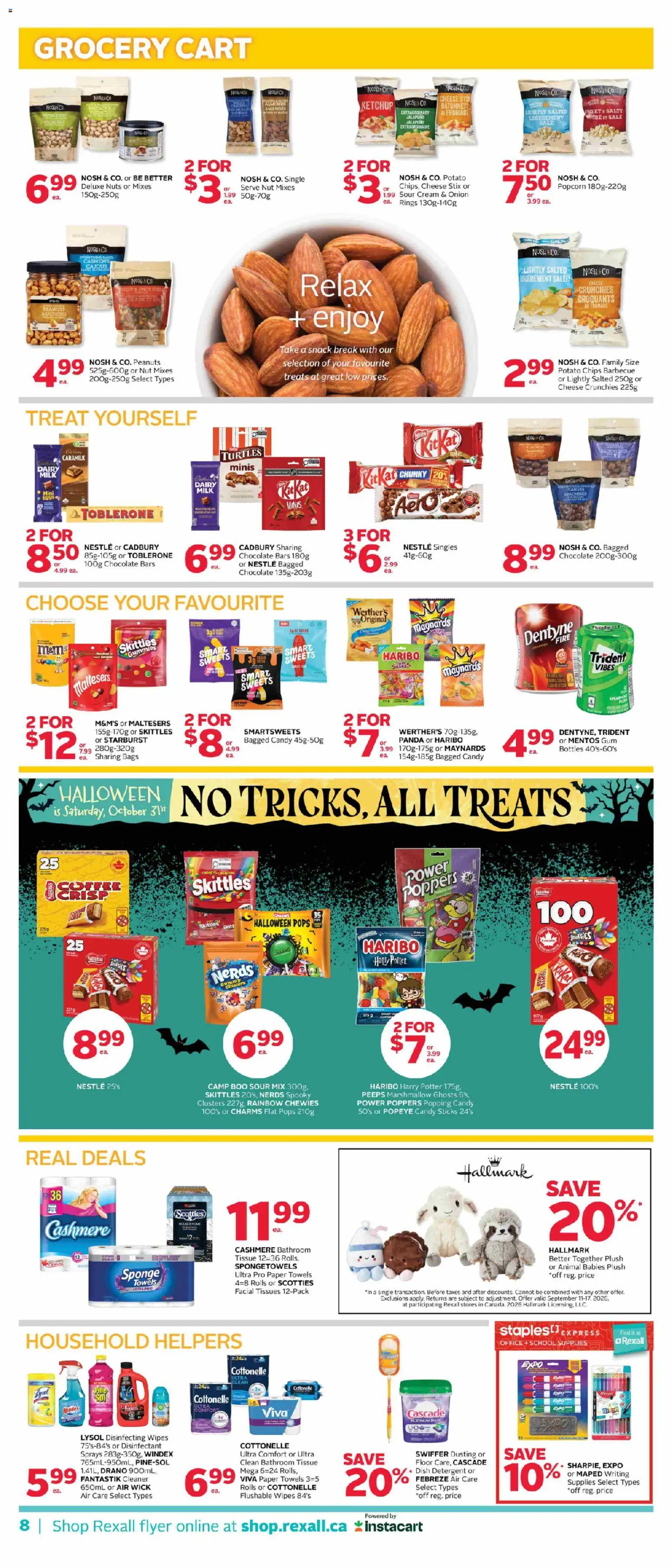 Rexall flyer valid from Sep 11, 2026 | Page: 17 | Products: Chips, Cream, Sponge, Raisins