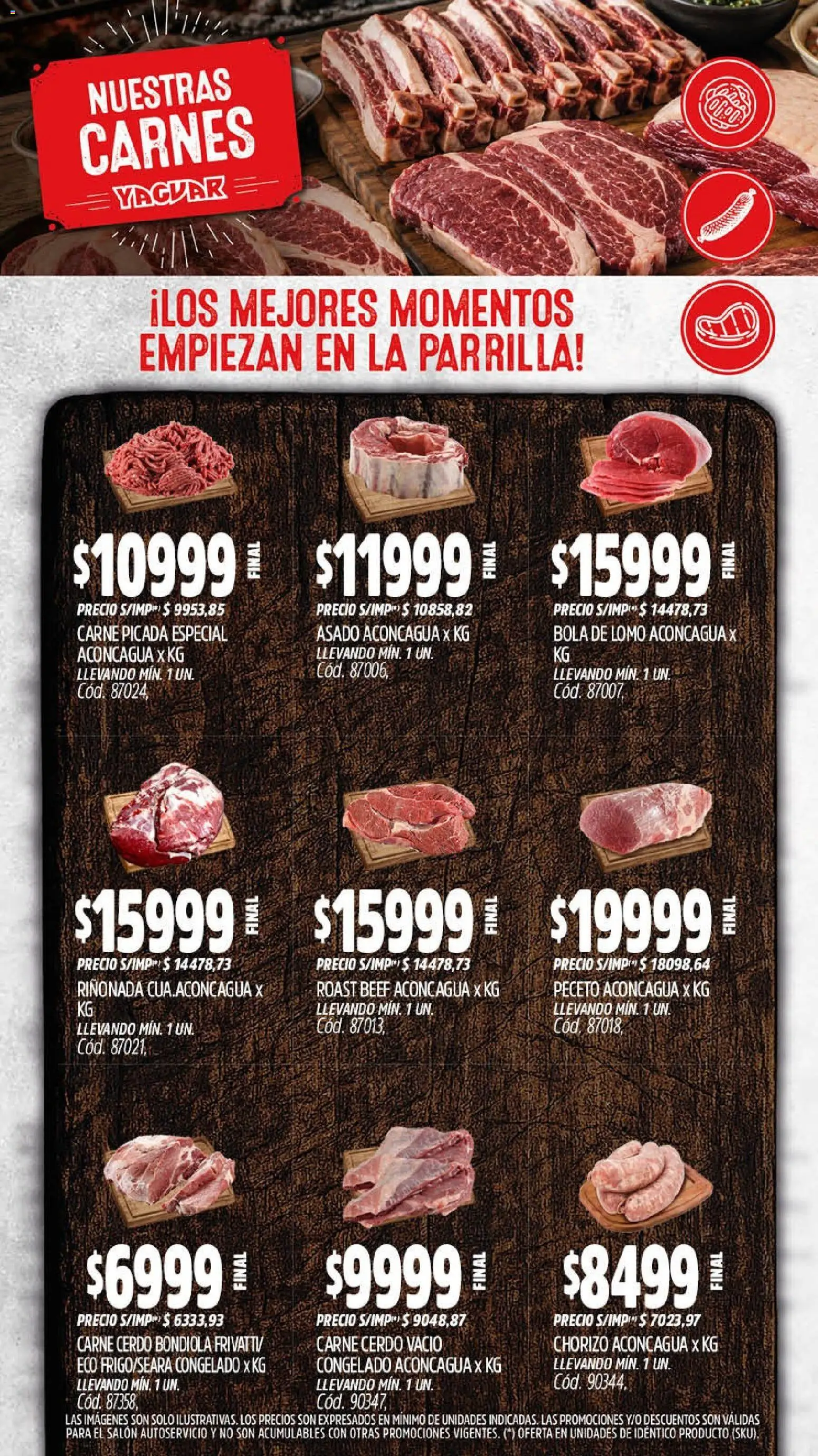 Yaguar catálogo │ válido desde el 14/09/2026 | Página: 8 | Productos: Lomo, Parrilla, Carne, Carne picada