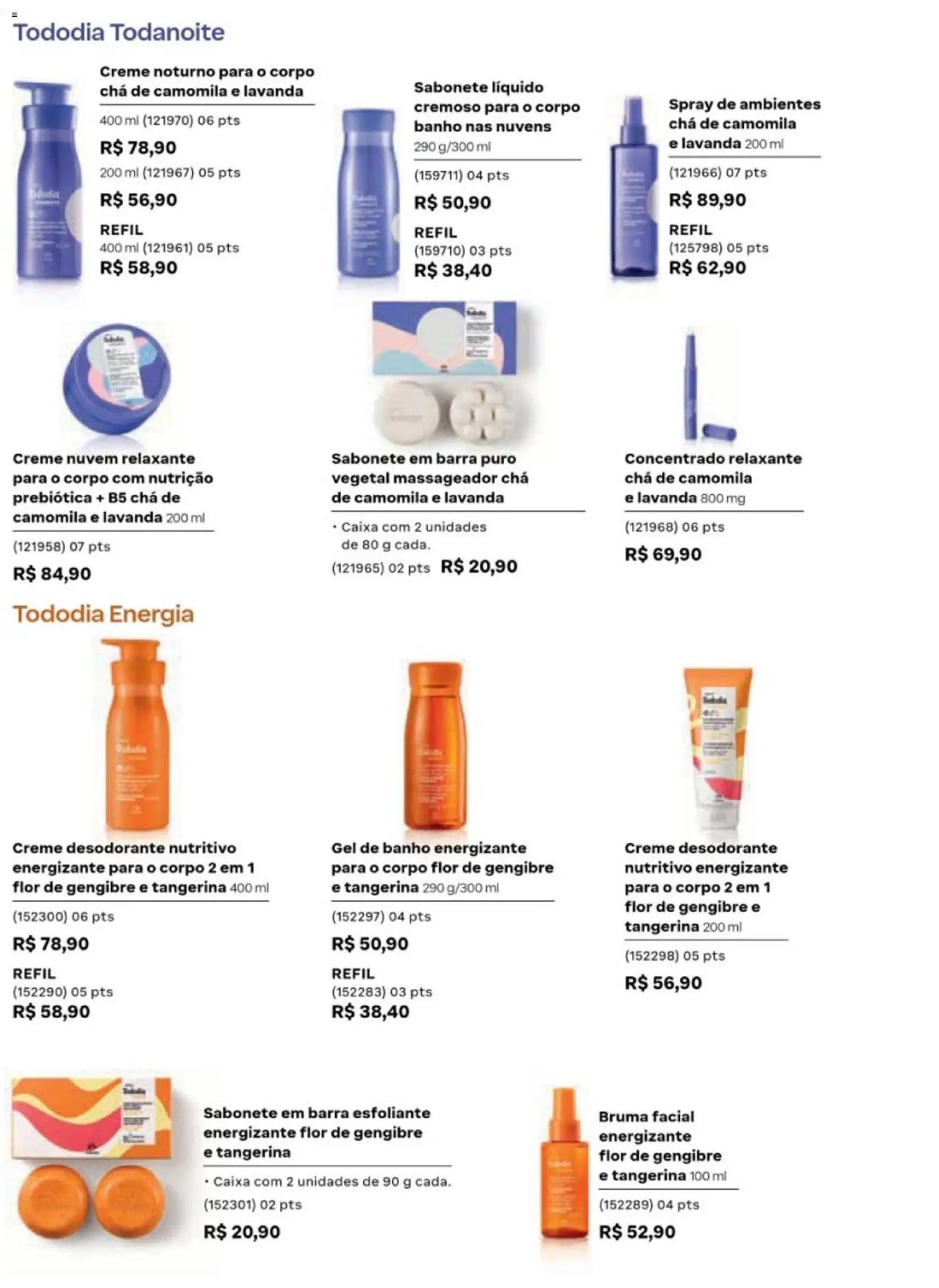 Natura Folheto - válido de 19/07/2026 | Página: 104 | Produtos: Gel de banho, Caixa, Creme, Massageador