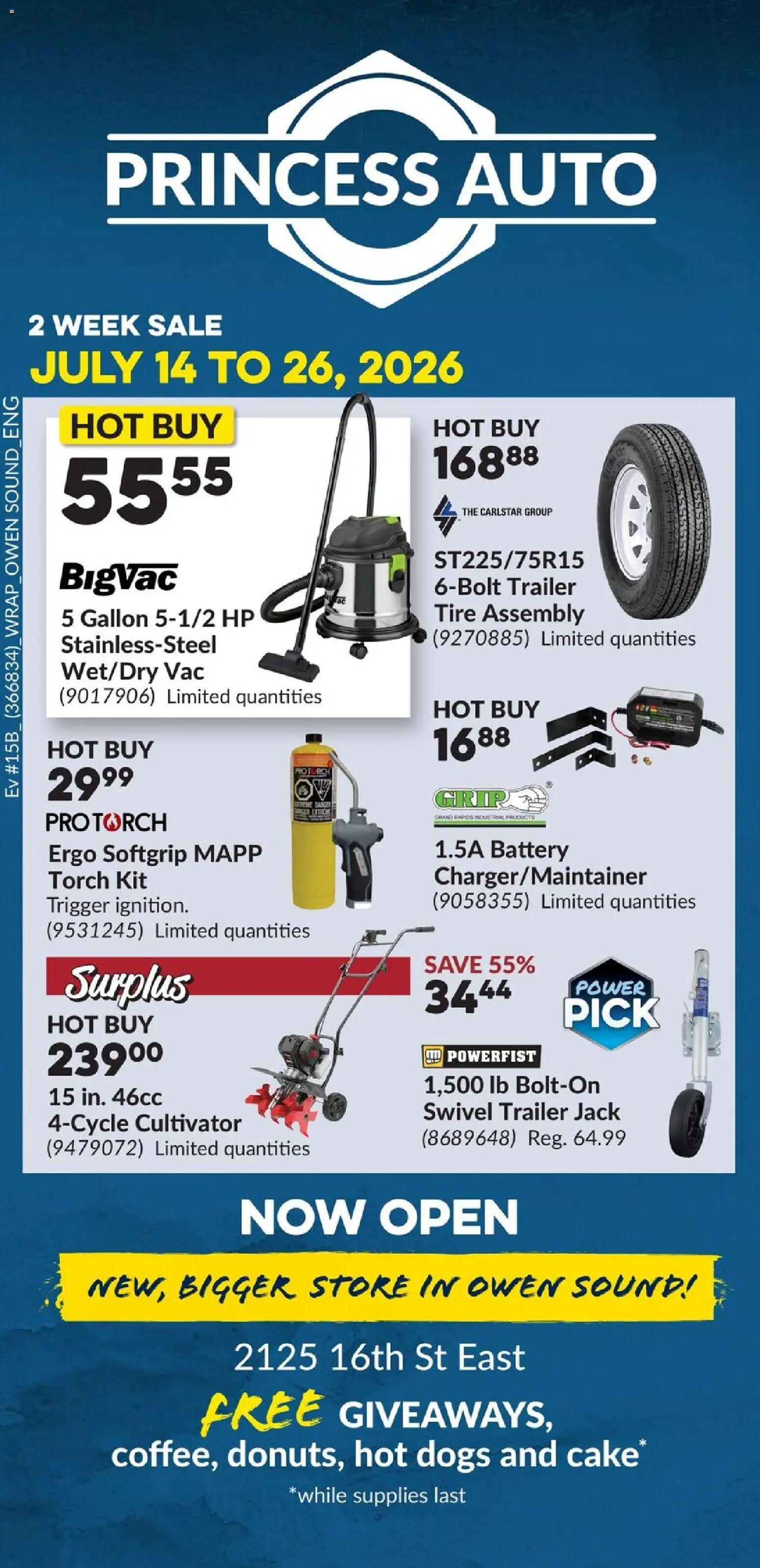 Princess Auto flyer from Jul 14, 2026 > online preview catalogue cover