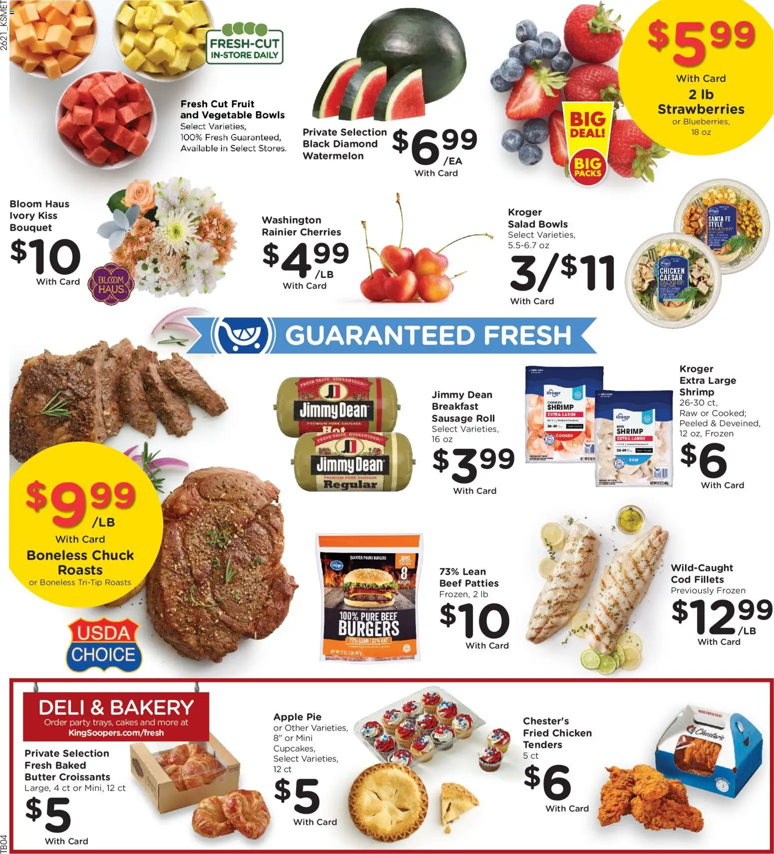 King Soopers Weekly Ad - valid from 06/24/2026 | Page: 14 | Products: Cherries, Beef, Salad, Croissants