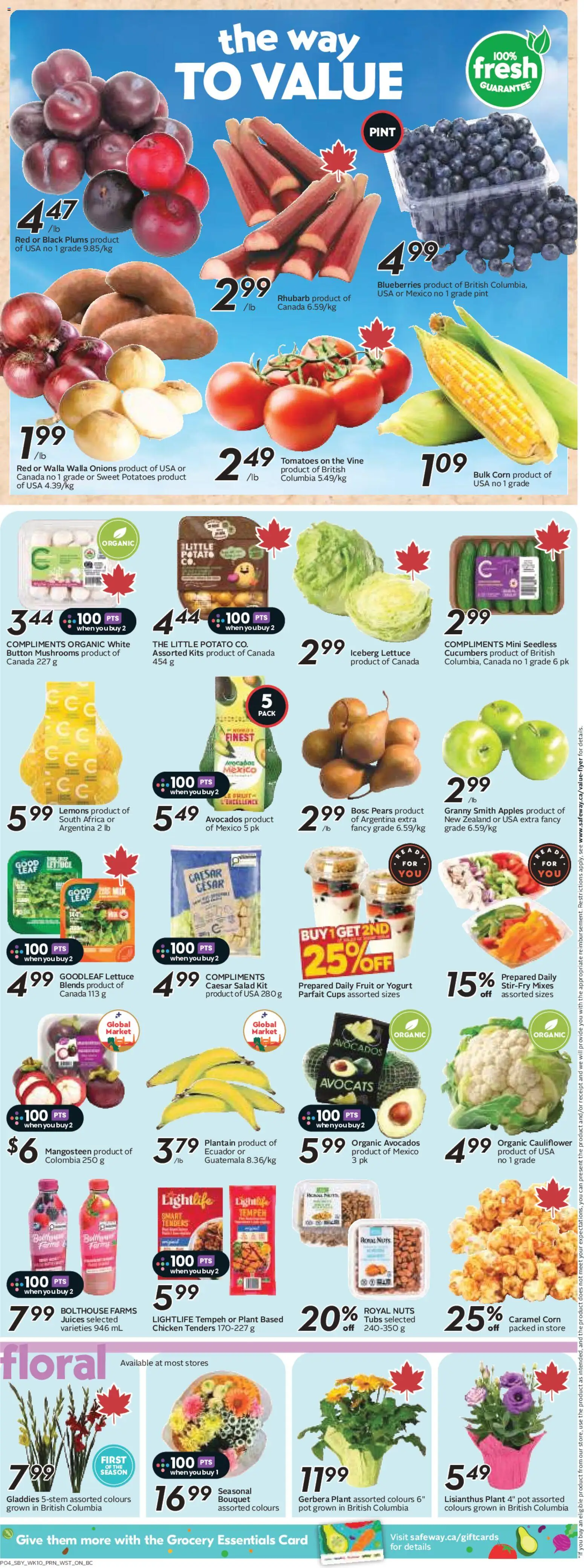 Safeway flyer valid from Jul 2, 2026 | Page: 7 | Products: Cucumbers, Yogurt, Apples, Tomatoes