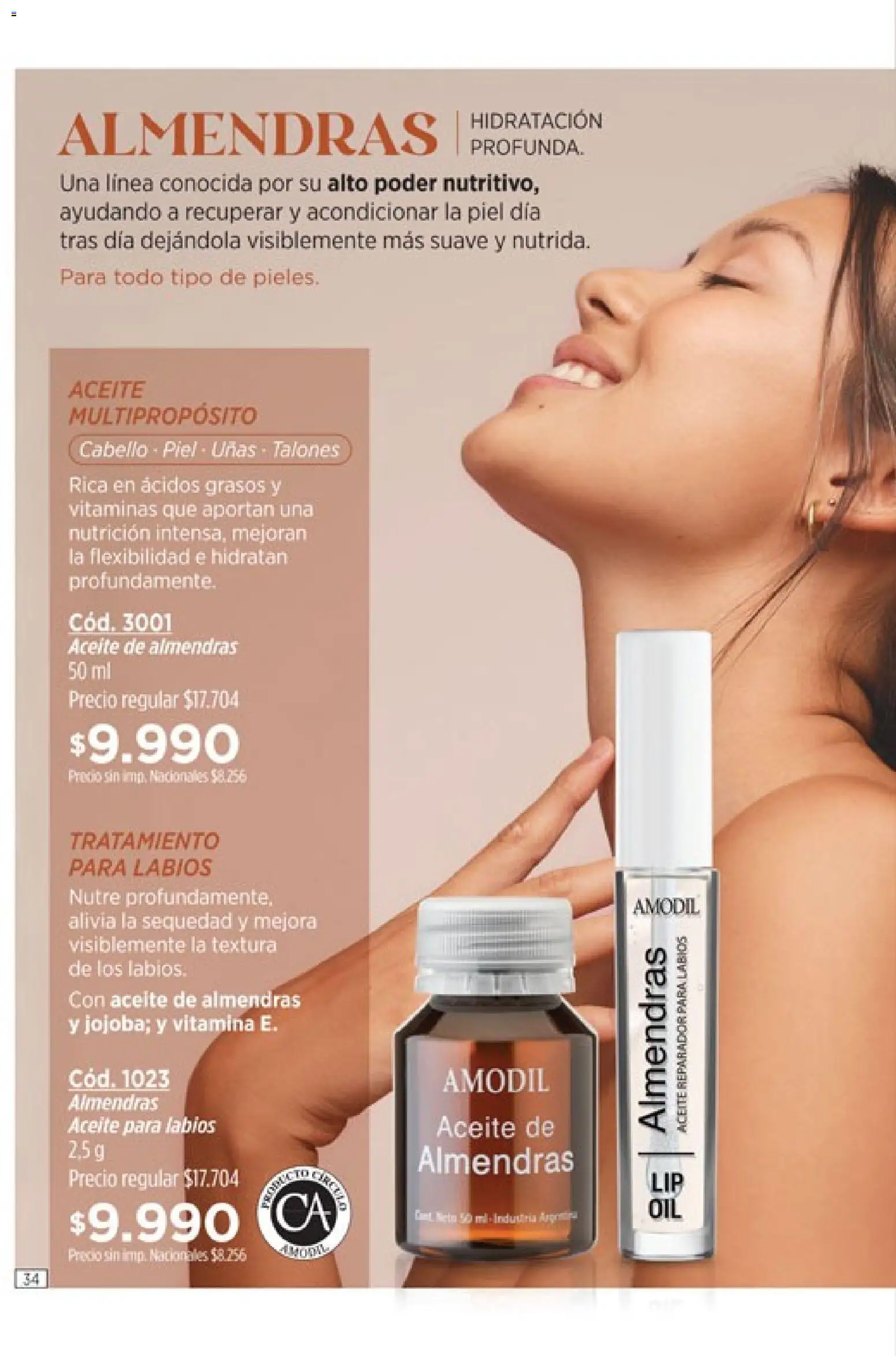 Catálogo Amodil Campaña 9 │ válido desde el 05.05.2026 | Página: 34 | Productos: Vitaminas, Almendras, Aceite