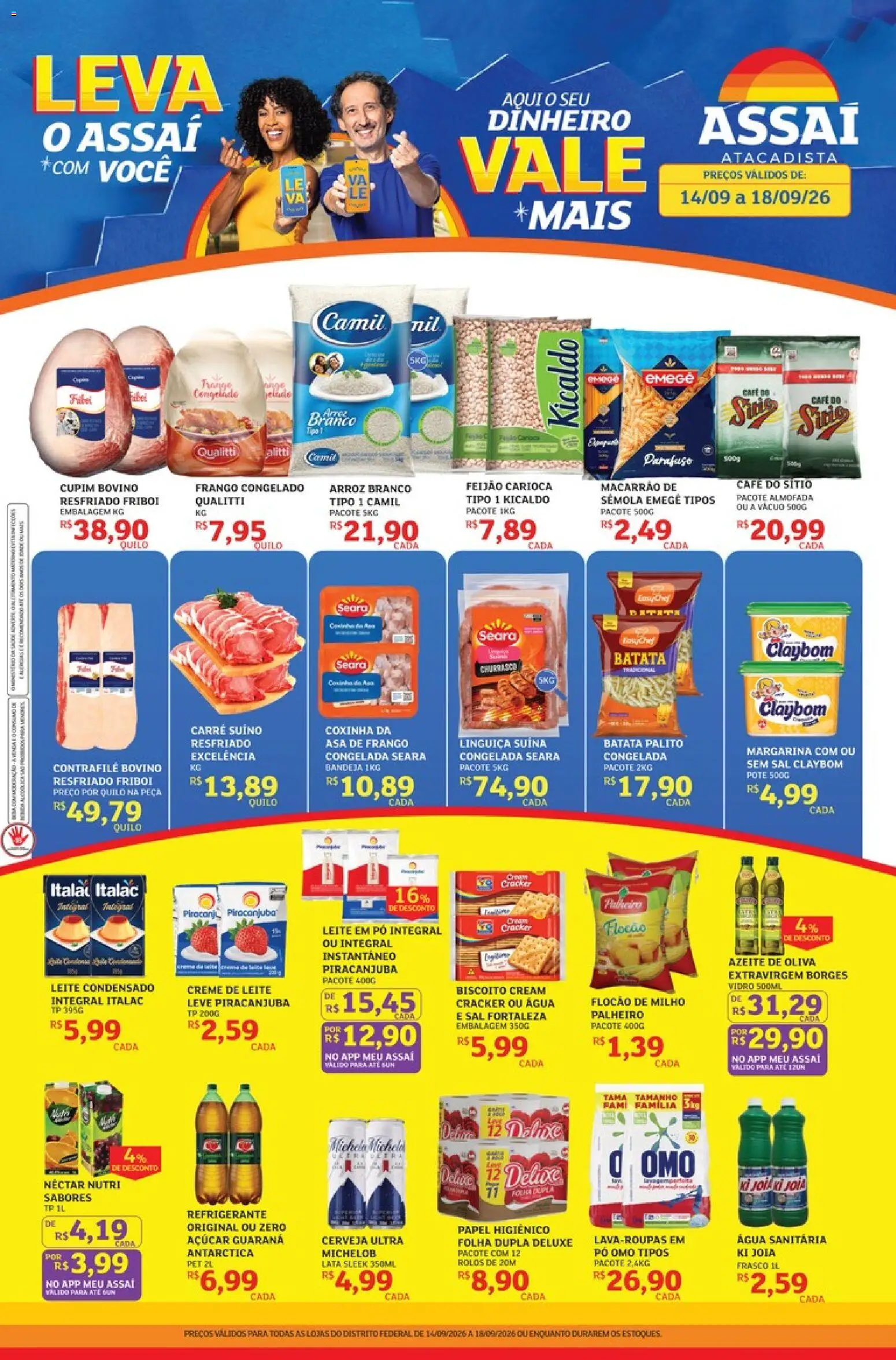 Assaí Atacadista Folheto - válido de 14/09/2026 | Página: 1 | Produtos: Guaraná, Cerveja, Bandeja, Margarina