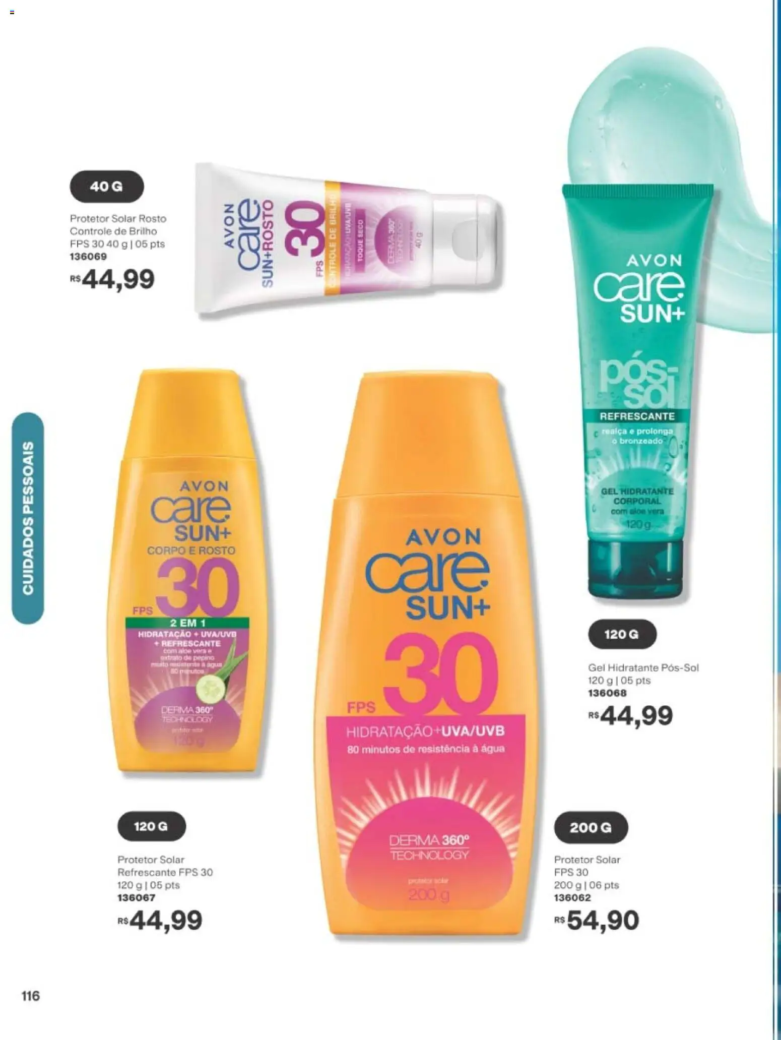 Avon Folheto - válido de 10/08/2026 | Página: 116 | Produtos: Aloe Vera, Protetor solar, Hidratante corporal, Água