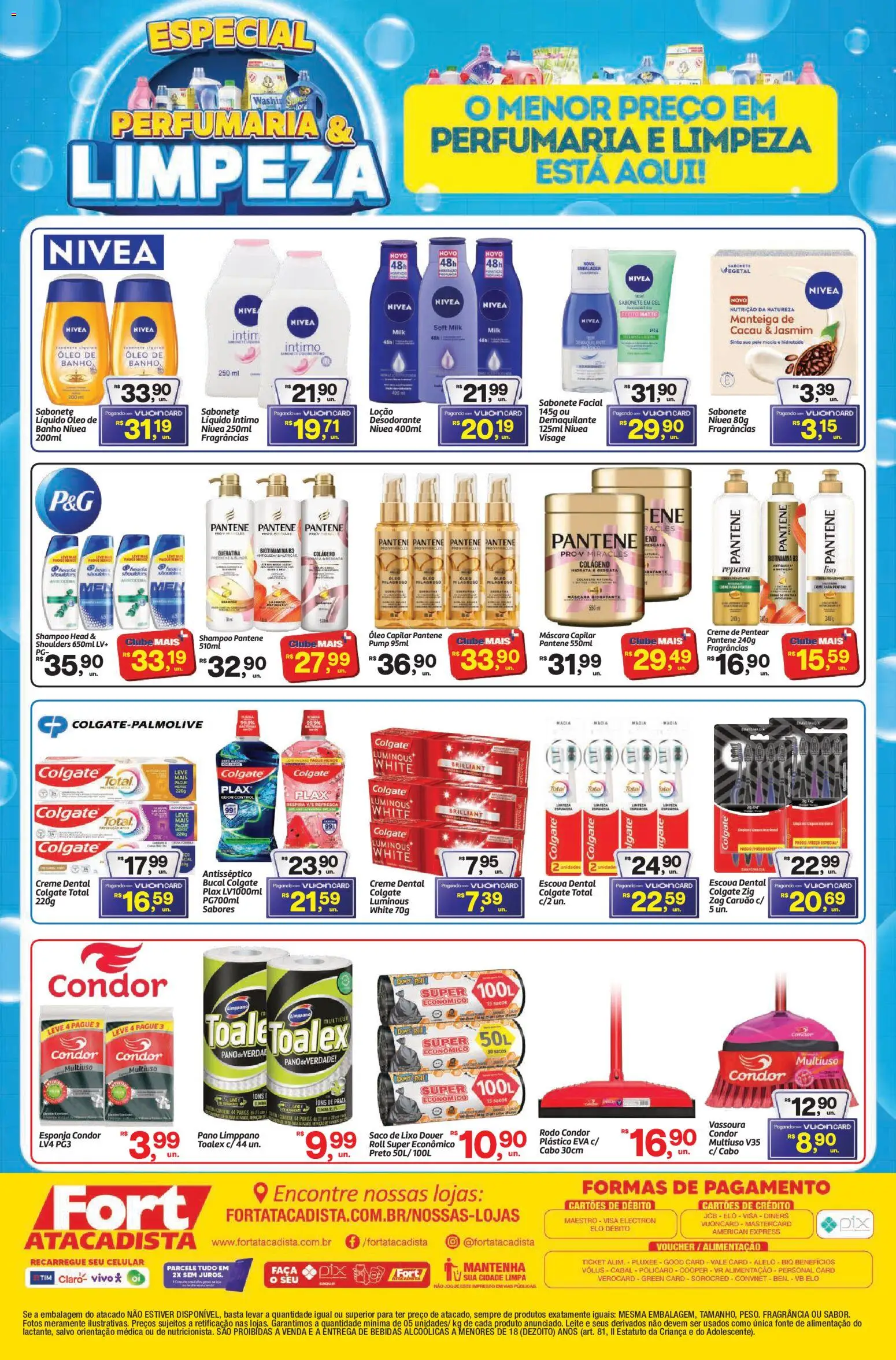 Fort Atacadista Folheto - válido de 15/08/2026 | Página: 2 | Produtos: Leite, Demaquilante, Shampoo pantene, Rodo