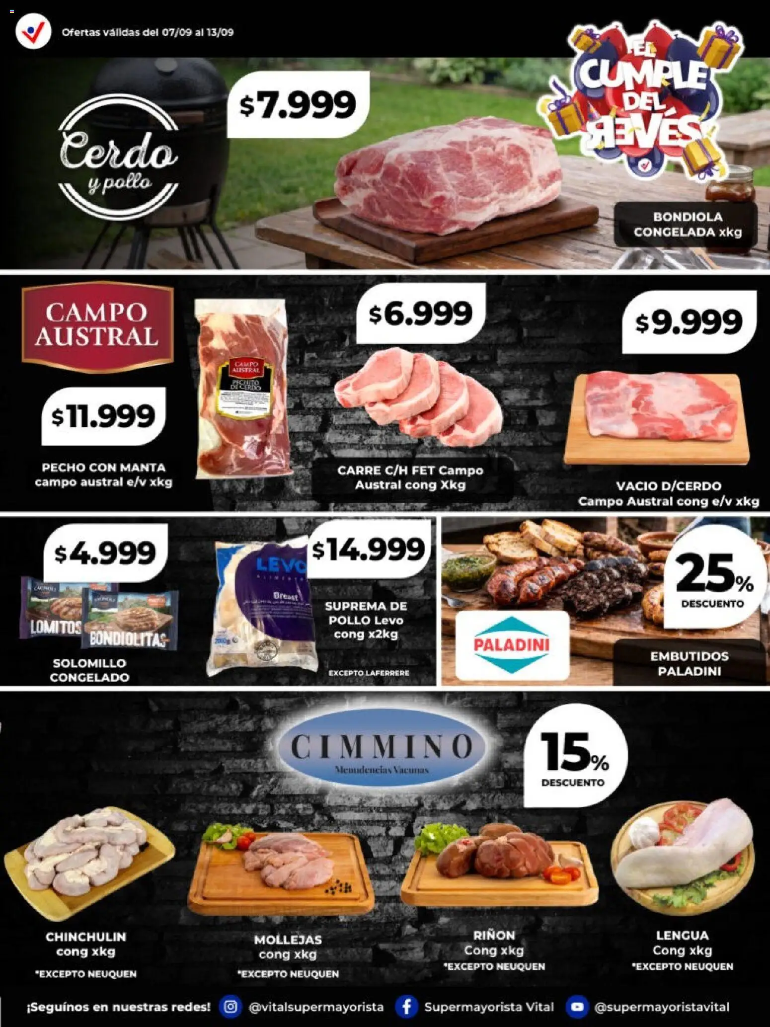 Vital - Especial de frescos │ válido desde el 07/09/2026 | Página: 3 | Productos: Embutidos, Pollo, Manta, Cerdo