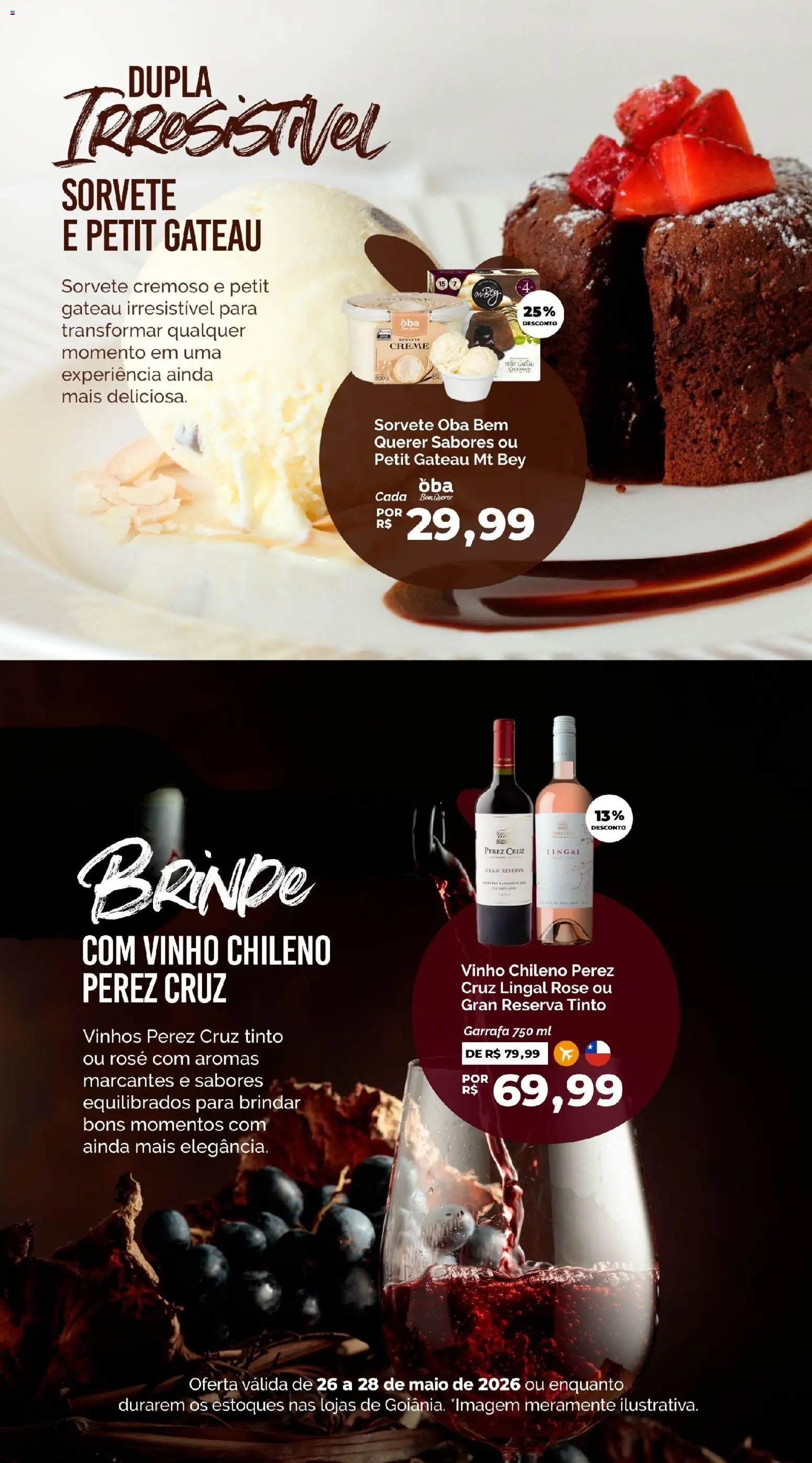 Oba Hortifruti Folheto - válido de 26.05.2026 | Página: 2 | Produtos: Maiô, Vinho, Creme, Sorvete
