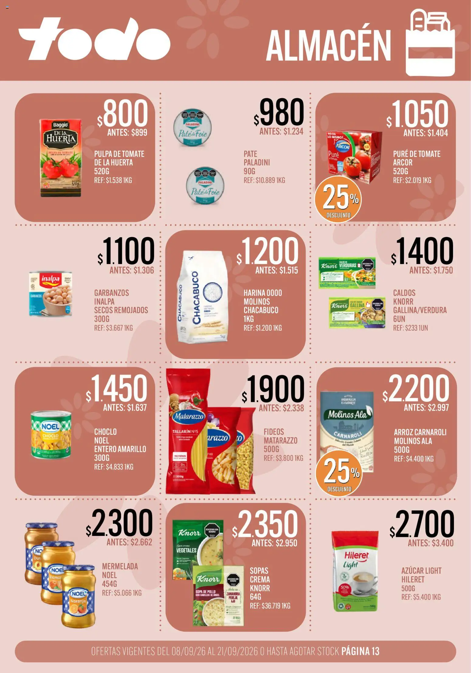 Supermercados TODO catálogo │ válido desde el 08/09/2026 | Página: 13