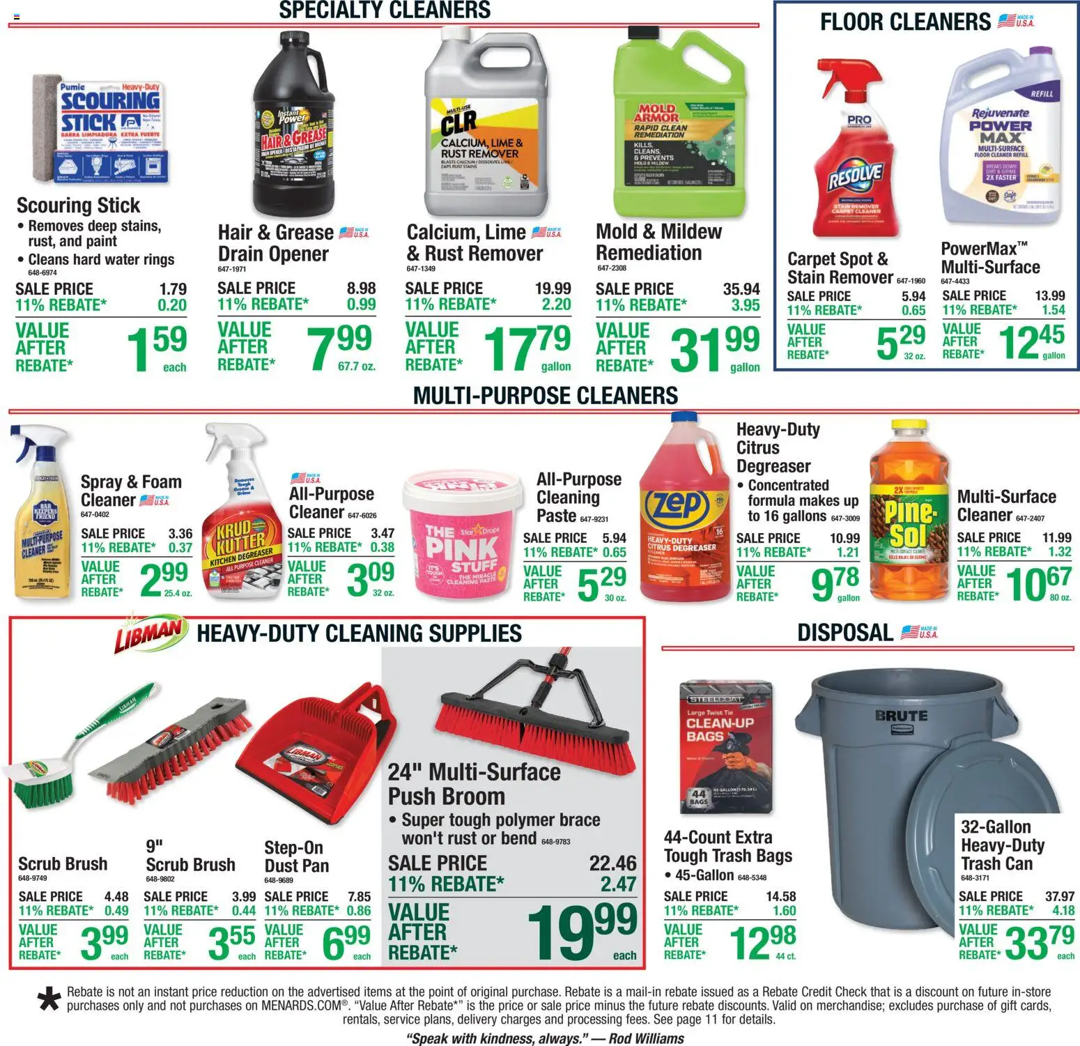 Menards Weekly Ad - valid from 08/27/2026 | Page: 19 | Products: Pan, Brush, Foam, Rod