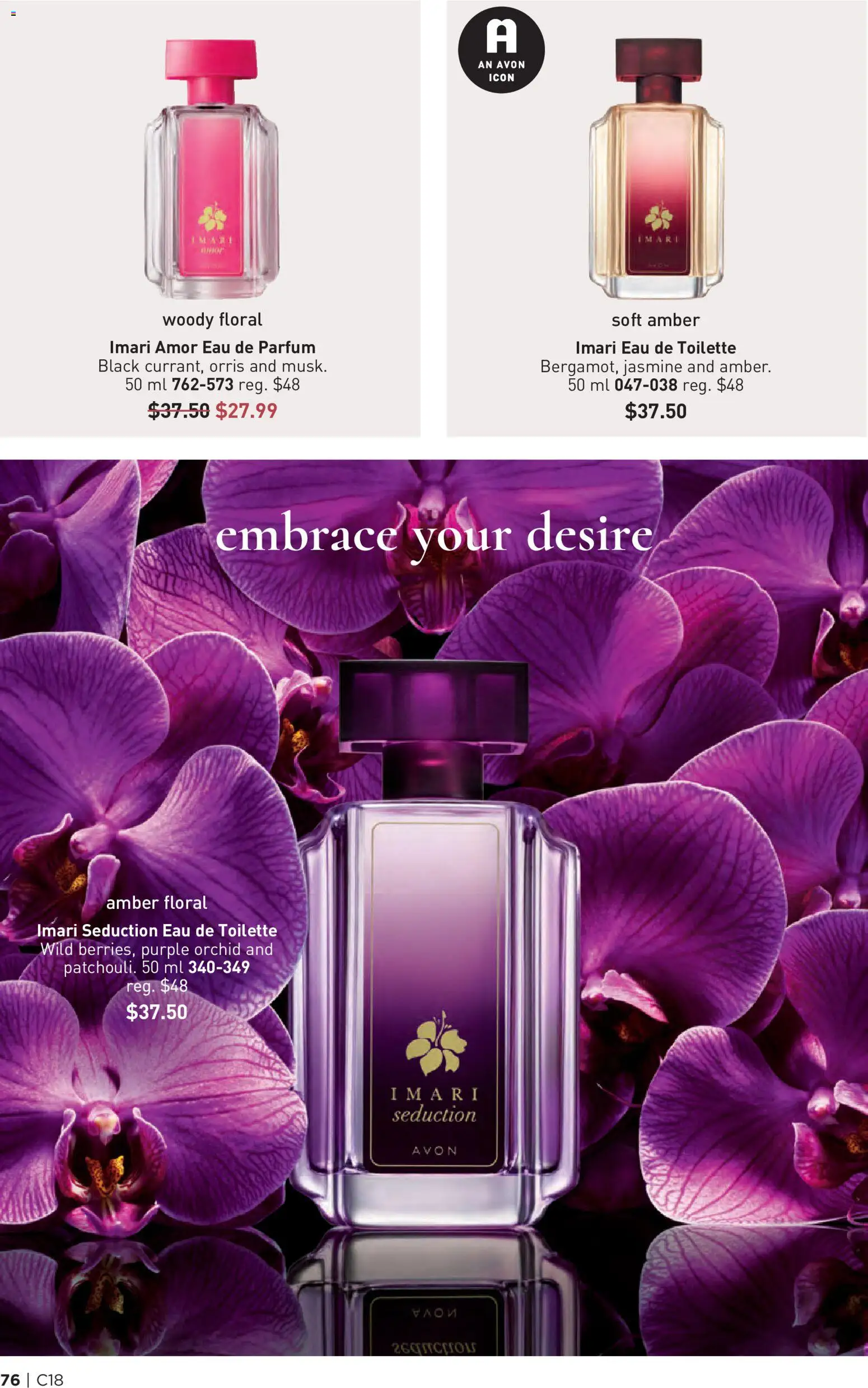 Avon flyer valid from Aug 27, 2026 | Page: 76 | Products: Eau de toilette, Orchid, Toilette