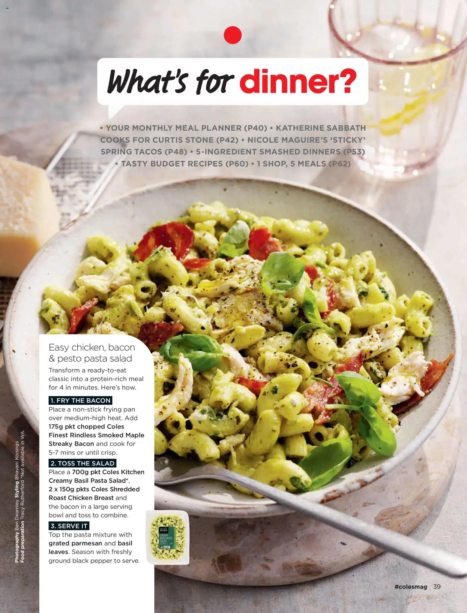 Coles catalogue - valid from 01/10/2026 | Page: 39 | Products: Chicken breast, Salad, Pepper, Pesto