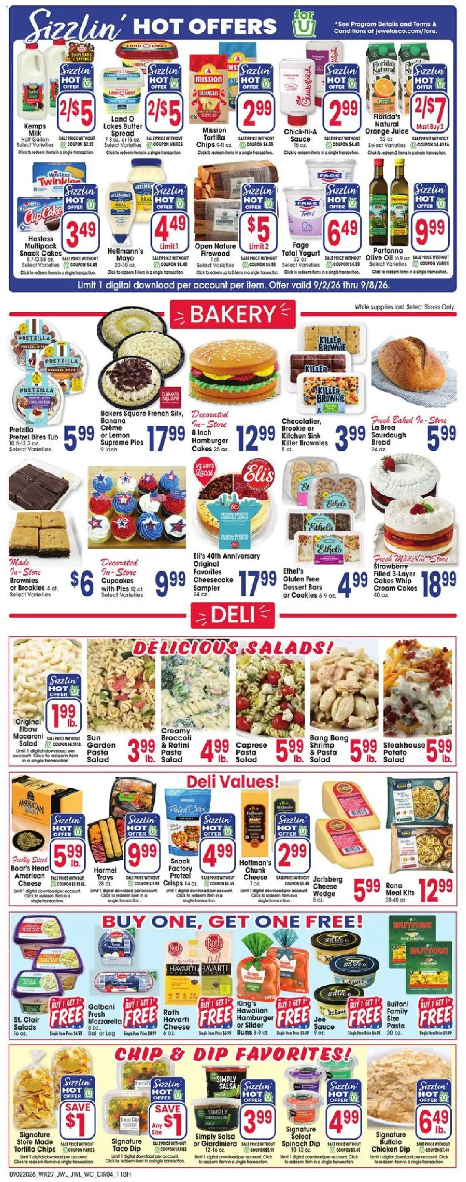 Jewel Osco Weekly Ad - valid from 09/02/2026 | Page: 4 | Products: Orange juice, Butter, Yogurt, Oil