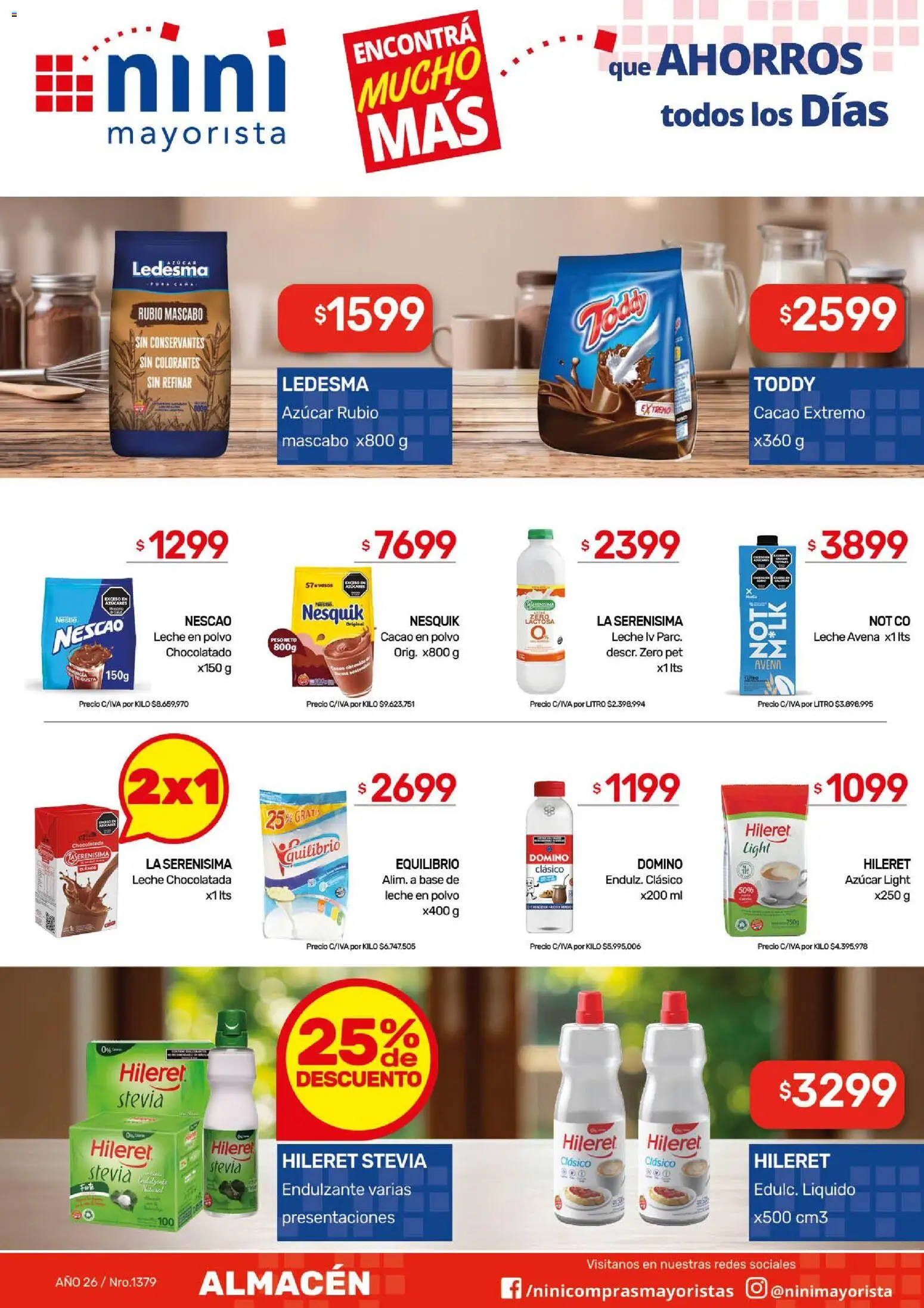 NINI Mayorista catálogo │ válido desde el 28/09/2026 | Página: 31 | Productos: Polvo, Avena, Leche, Té
