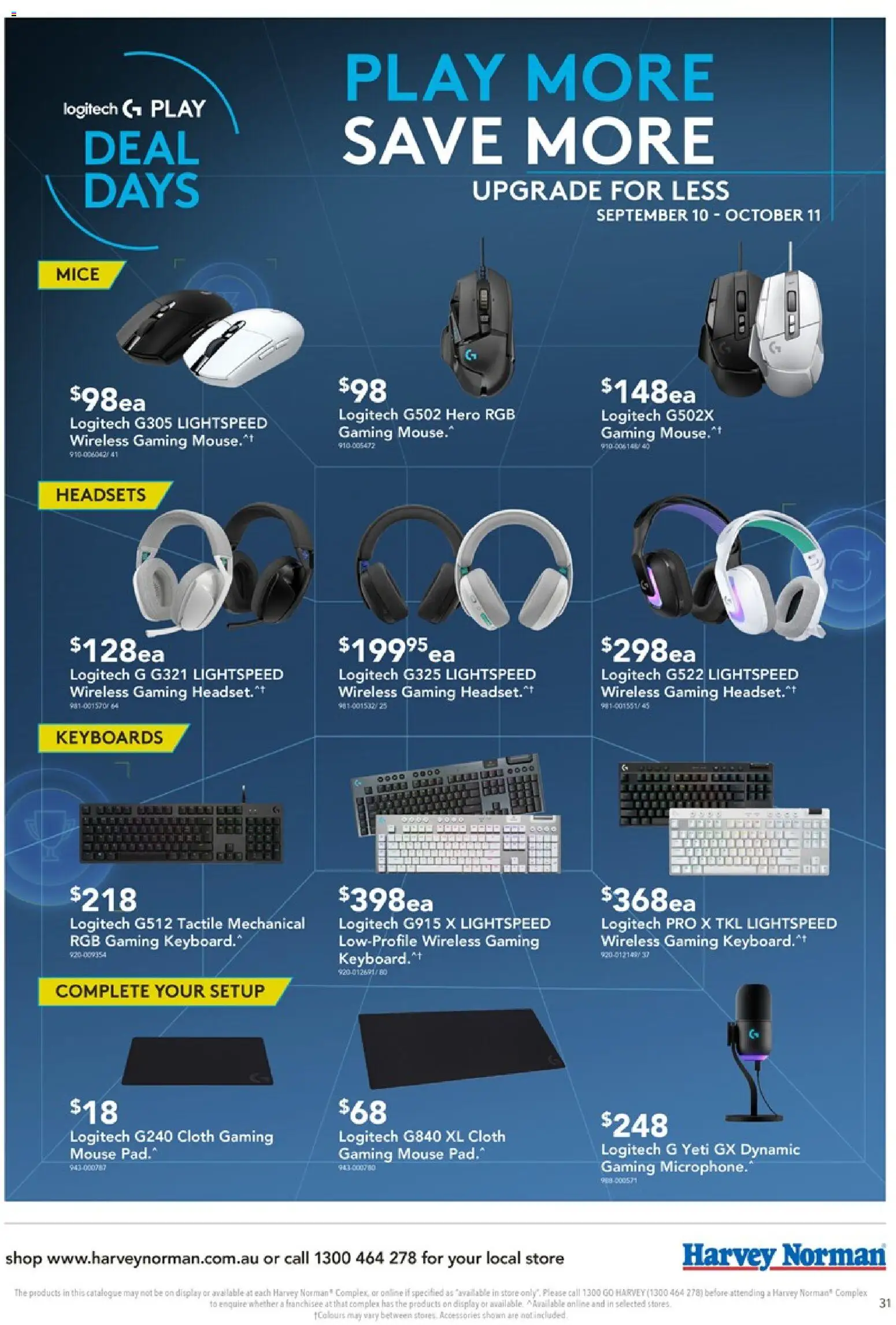 Harvey Norman catalogue - valid from 16/09/2026 | Page: 31 | Products: Cloth, Accessories, Mouse, Keyboard