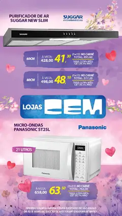 Lojas Cem - Ofertas atuais - Pré-Visualização do folheto da loja Lojas Cem, válido de 02.05.2026 | Página: 39 | Produtos: Purificador de ar, Purificador, Microondas, Carne
