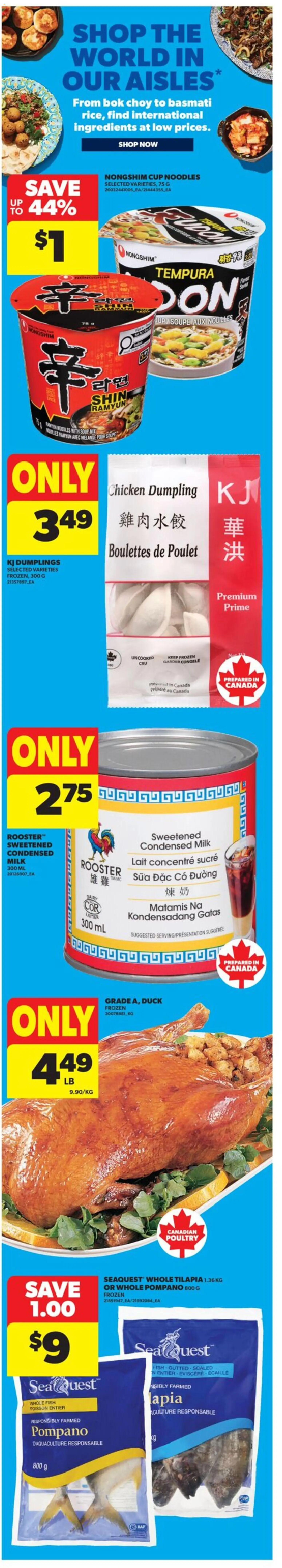 Real Canadian Superstore flyer valid from 16.04.2026 | Page: 6 | Products: Fish, Noodles, Milk, Chicken