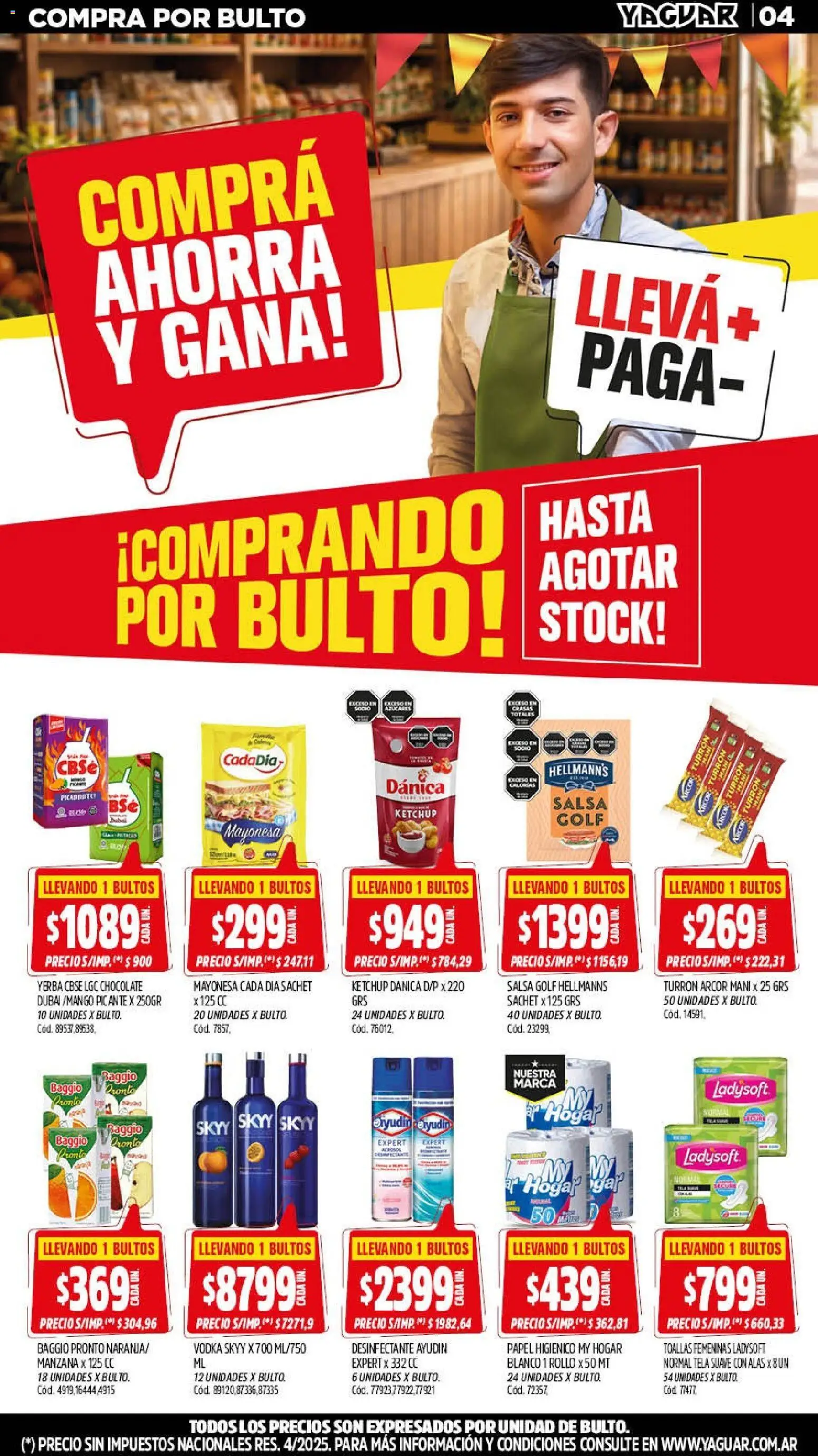 Yaguar - Oferta Semanal Santa Fé │ válido desde el 07/09/2026 | Página: 4 | Productos: Papel higiénico, Toallas, Yerba, Manzana