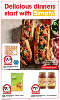 Preview of Coles Simply Tomato, Onion & Garlic Pasta Sauce, Coles Simply Tomato, Onion & Garlic Pasta Sauce 510g - valid from 16/09/2026 | Page: 21