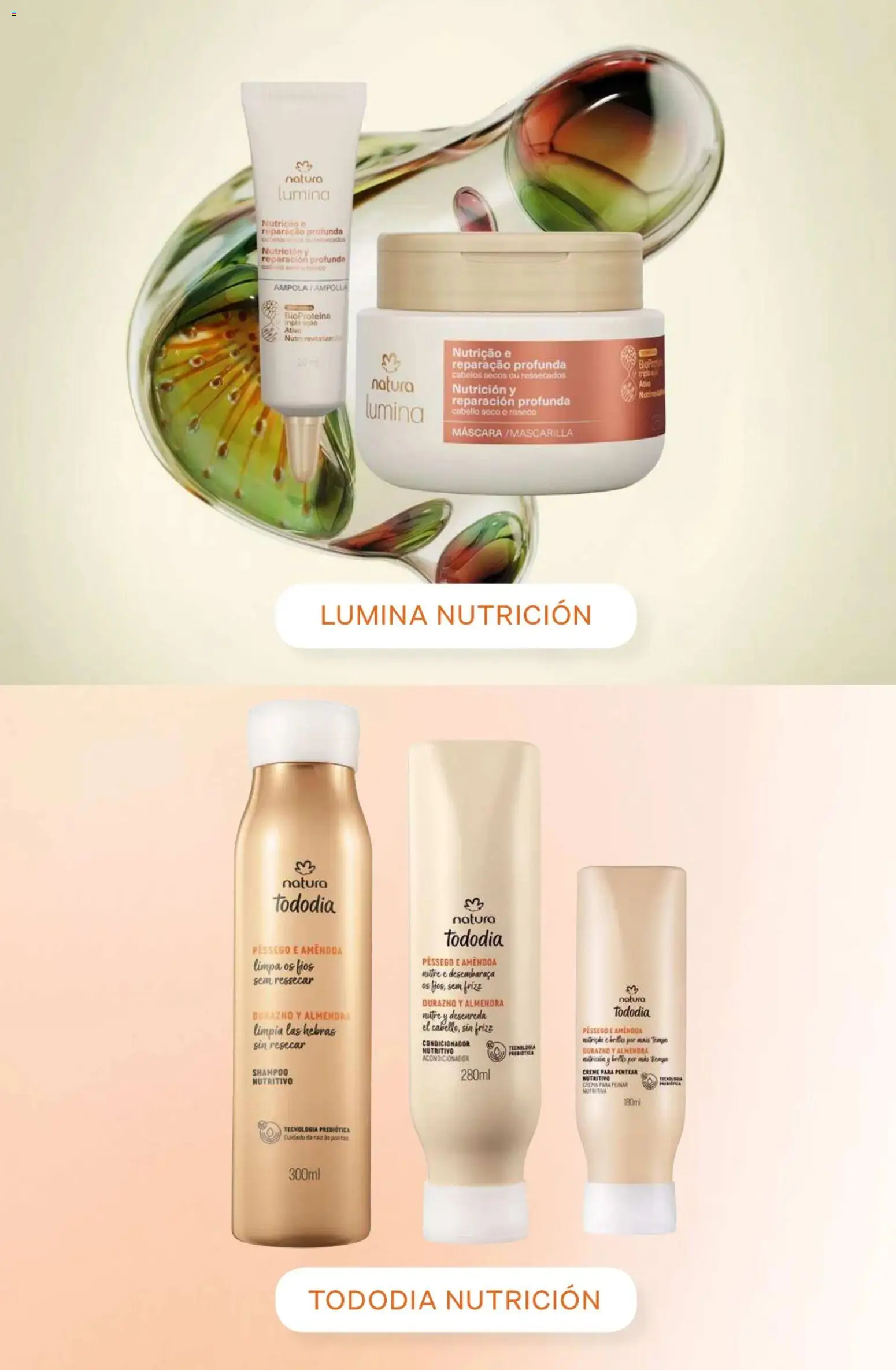 Catálogo Natura Ciclo 10 │ válido desde el 30/06/2026 | Página: 243 | Productos: Durazno, Máscara, Ampolla, Crema