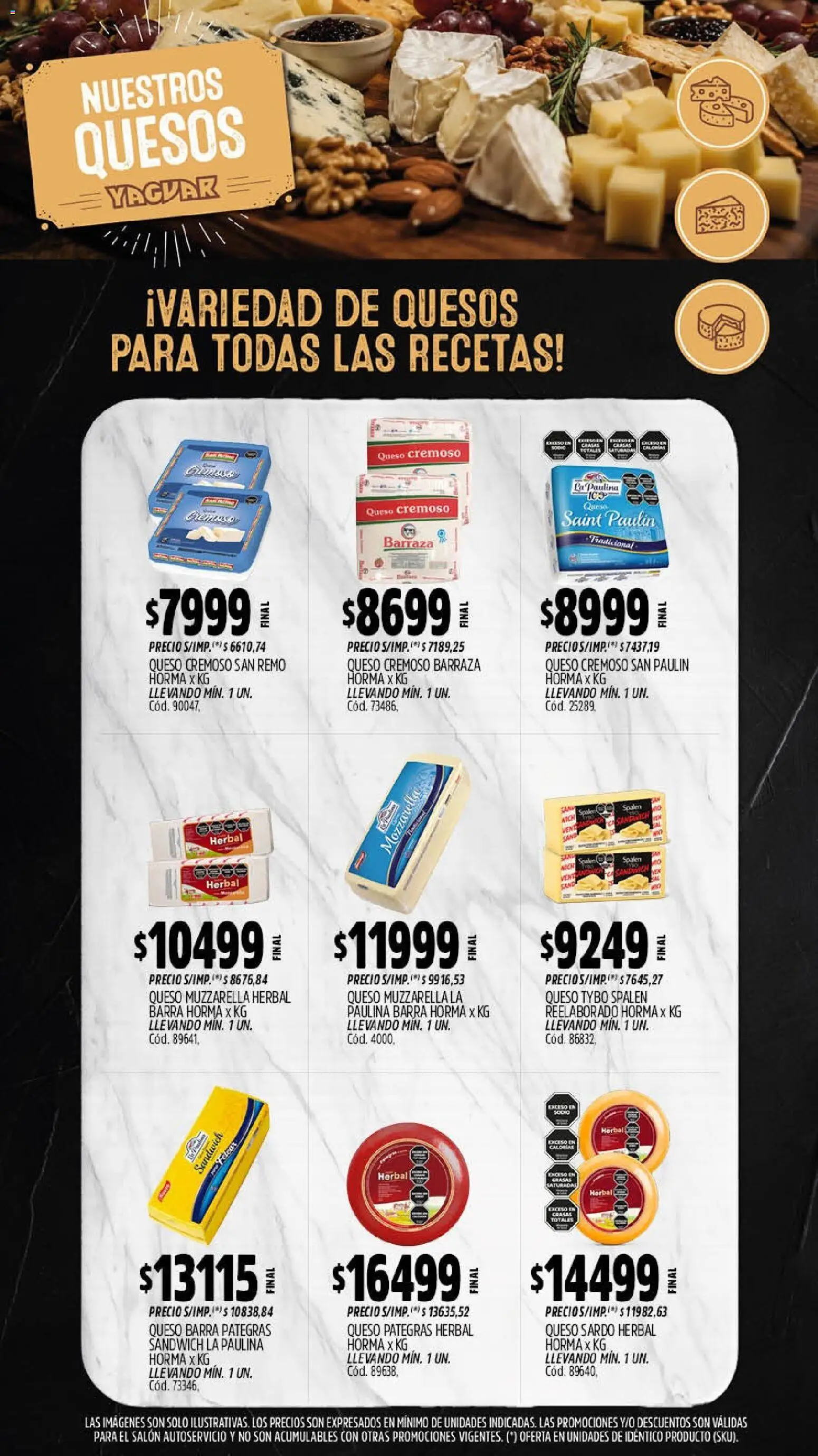 Yaguar - Oferta Semanal General Roca │ válido desde el 14/09/2026 | Página: 8 | Productos: Mozzarella, Muzzarella, Queso