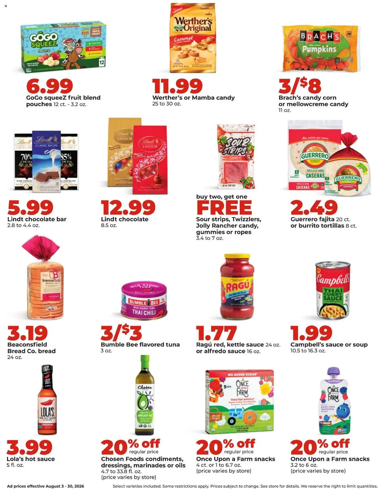 HyVee Monthly Ad - valid from 08/03/2026 | Page: 22 | Products: Bread, Chocolate, Avocado, Kettle