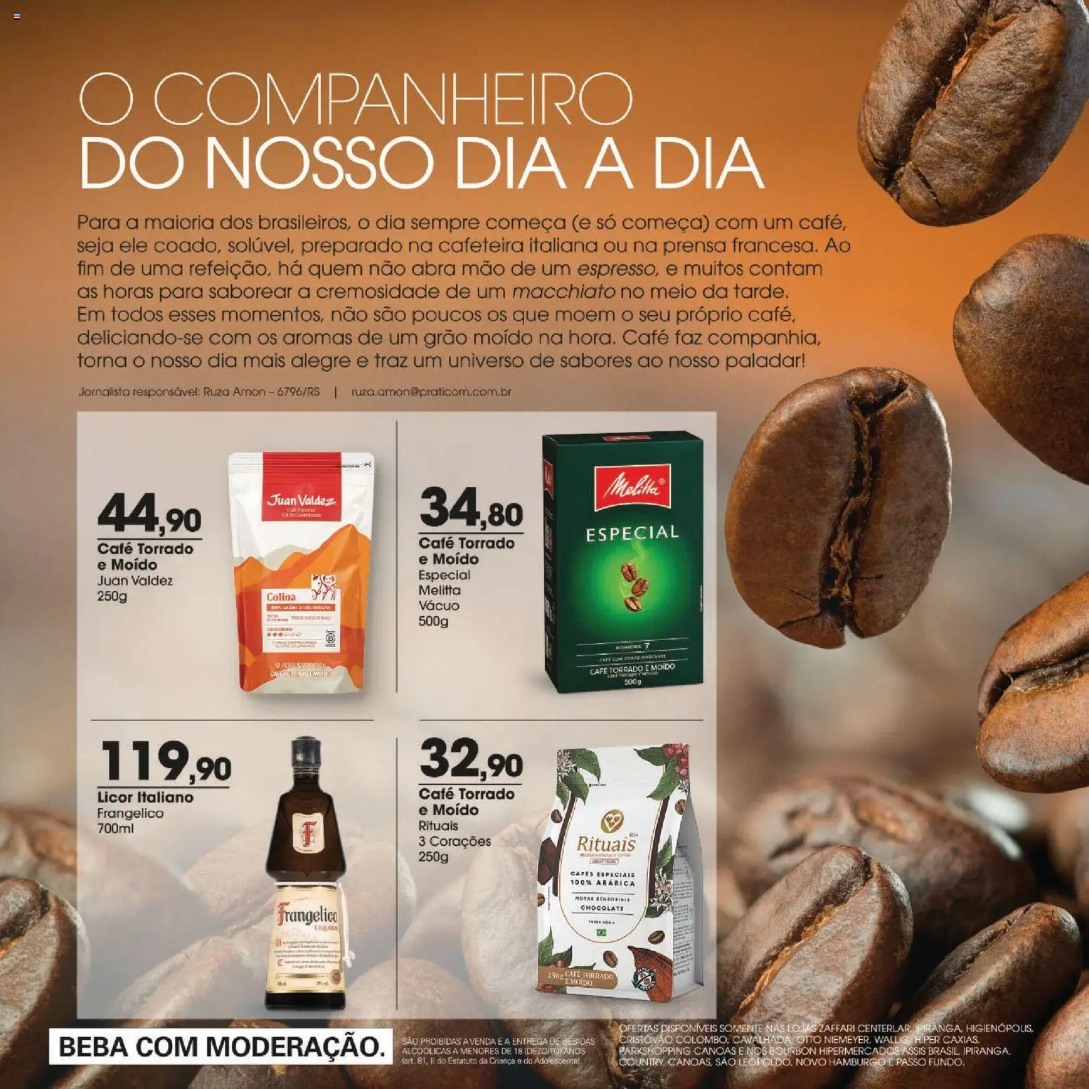 Zaffari Folheto - válido de 24/07/2026 | Página: 2 | Produtos: Licor, Cafeteira, Chocolate, Bourbon