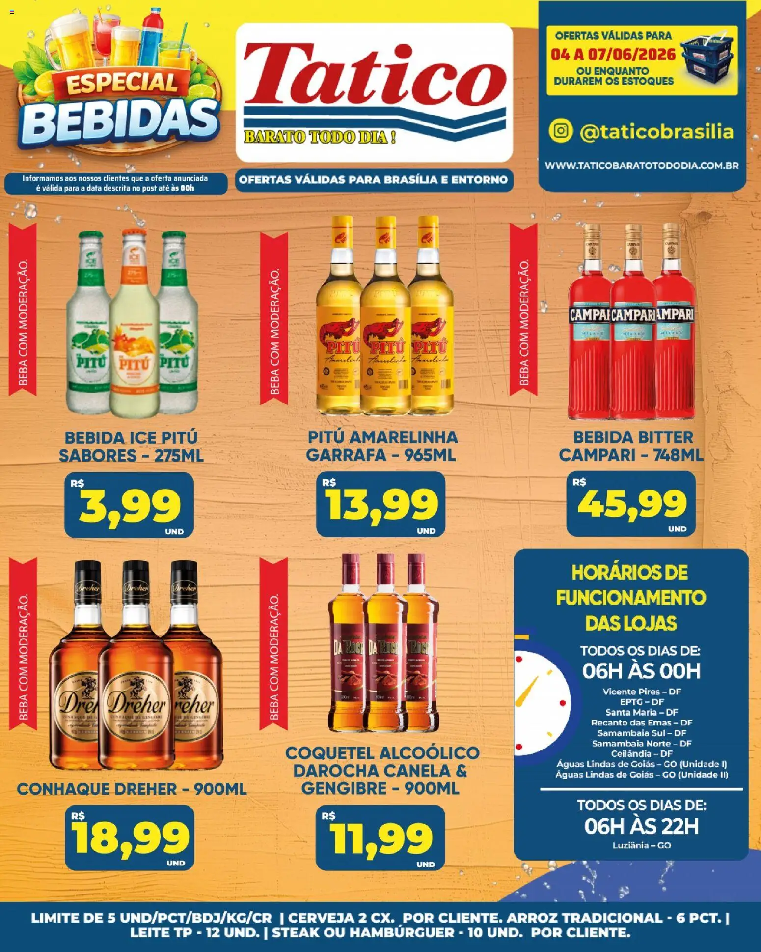 Tatico Folheto - válido de 04.06.2026 | Página: 26 | Produtos: Leite, Pitu Amarelinha, Bebida, Canela