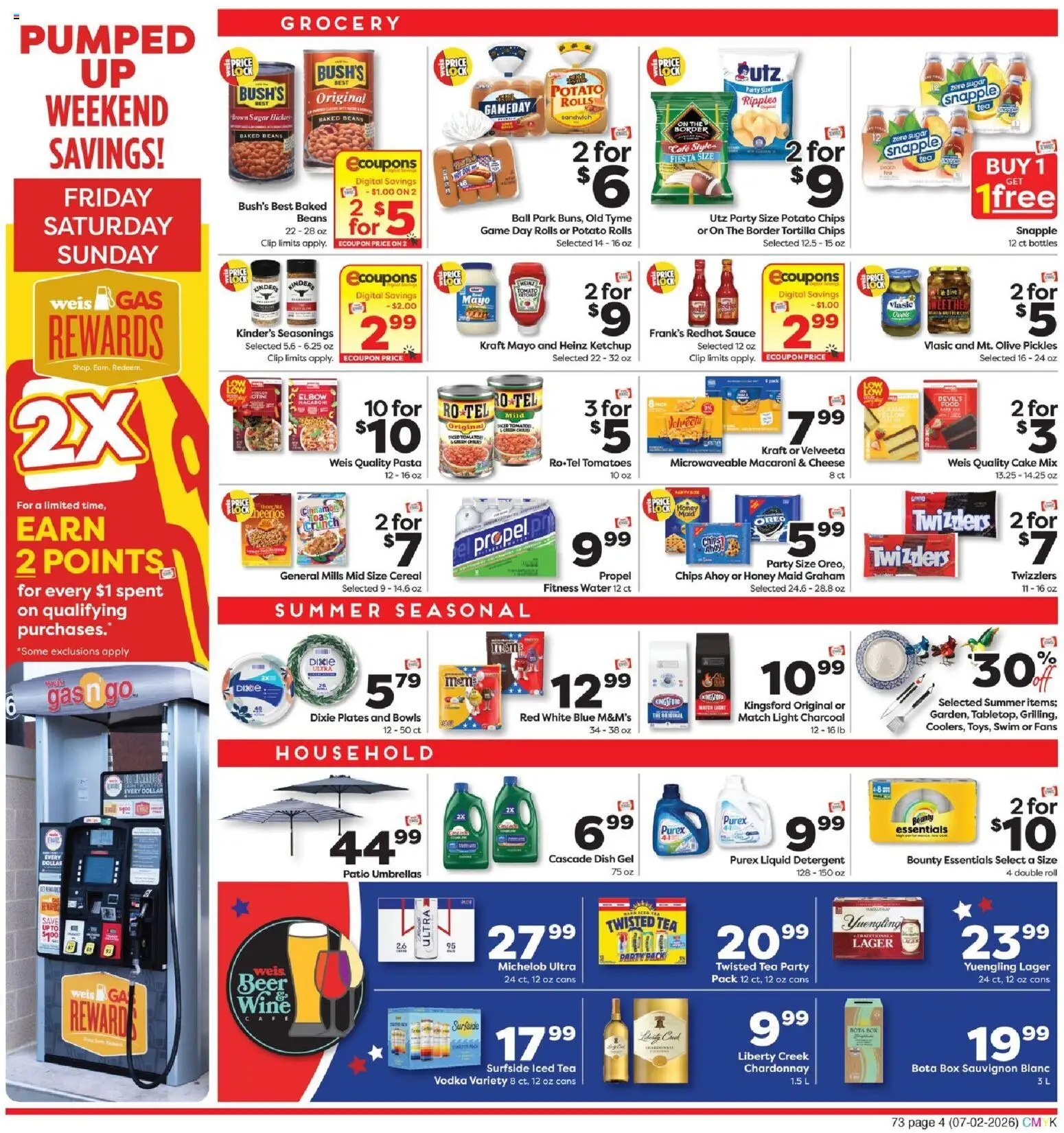 Weis Weekly Circular - VA - valid from 07/02/2026 | Page: 4 | Products: Beer, Tea, Ketchup, Sauce