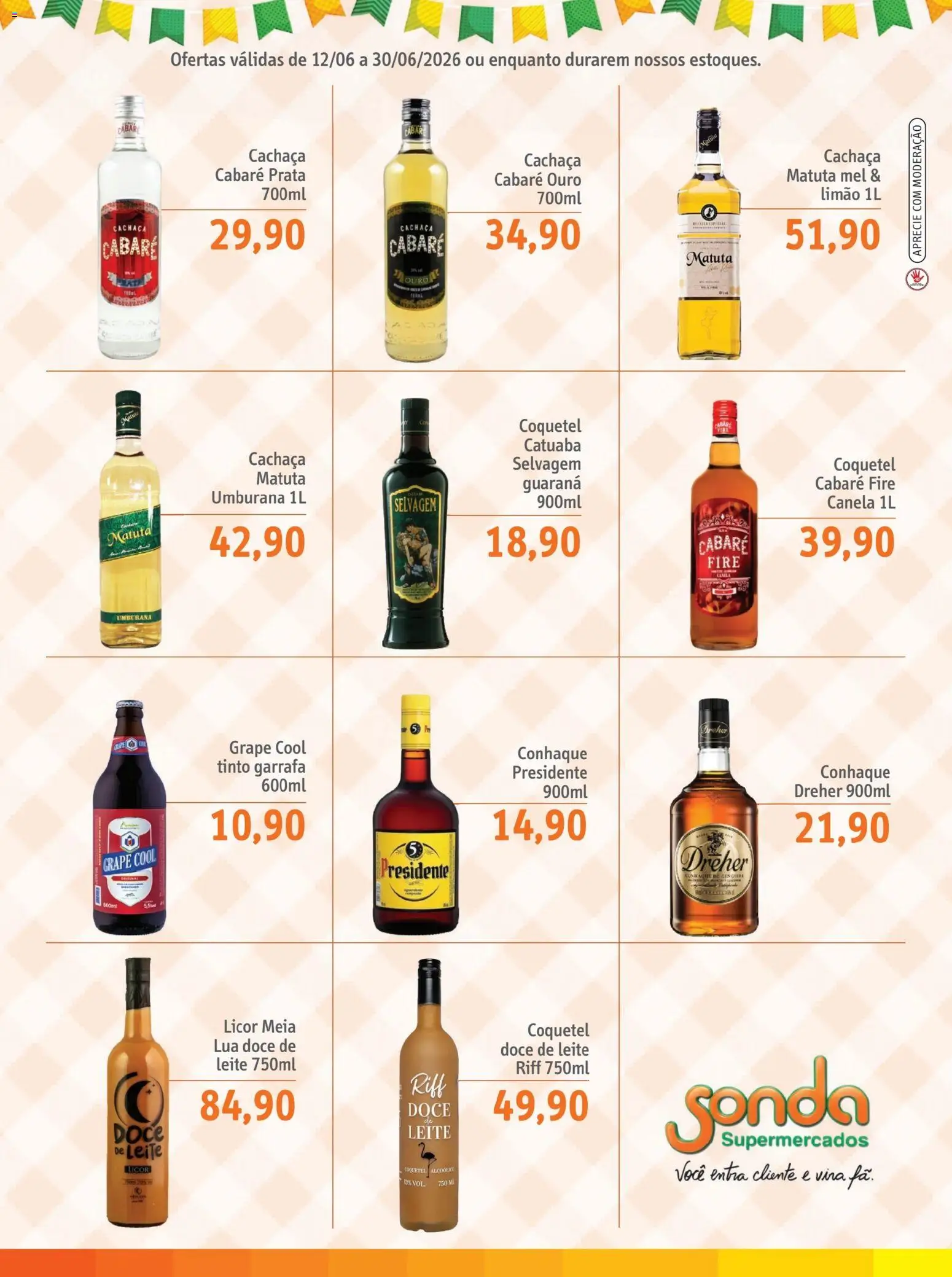 Sonda Folheto - válido de 12.06.2026 | Página: 11 | Produtos: Cachaça, Leite, Mel, Canela