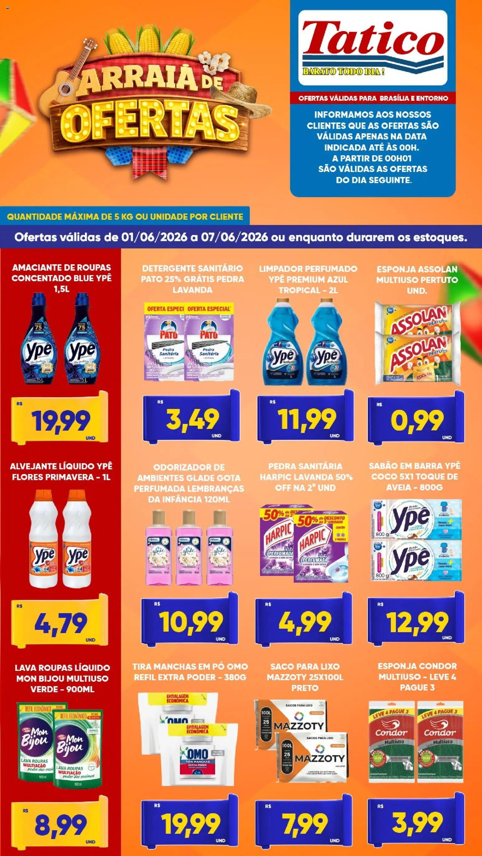 Tatico Folheto - válido de 01.06.2026 | Página: 9 | Produtos: Pó, Tira manchas, Detergente, Aveia