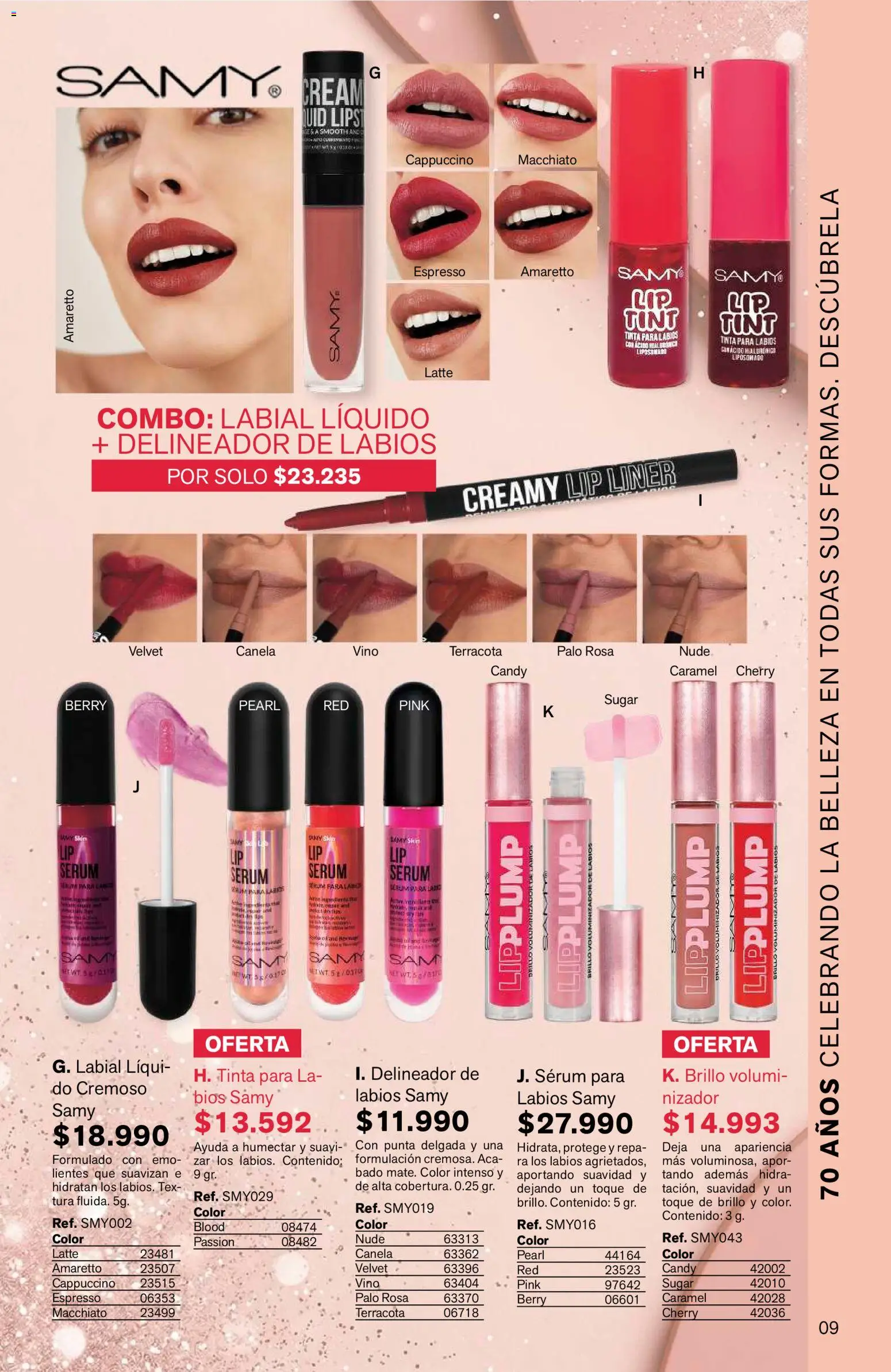 Leonisa revista - valida desde el 15/07/2026 | Página: 9 | Productos: Serum, Brillo, Delineador, Amaretto