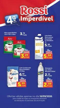 Rossi Supermercados ofertas Imperdível - Pré-Visualização do folheto da loja Rossi Supermercados, válido de 16/09/2026