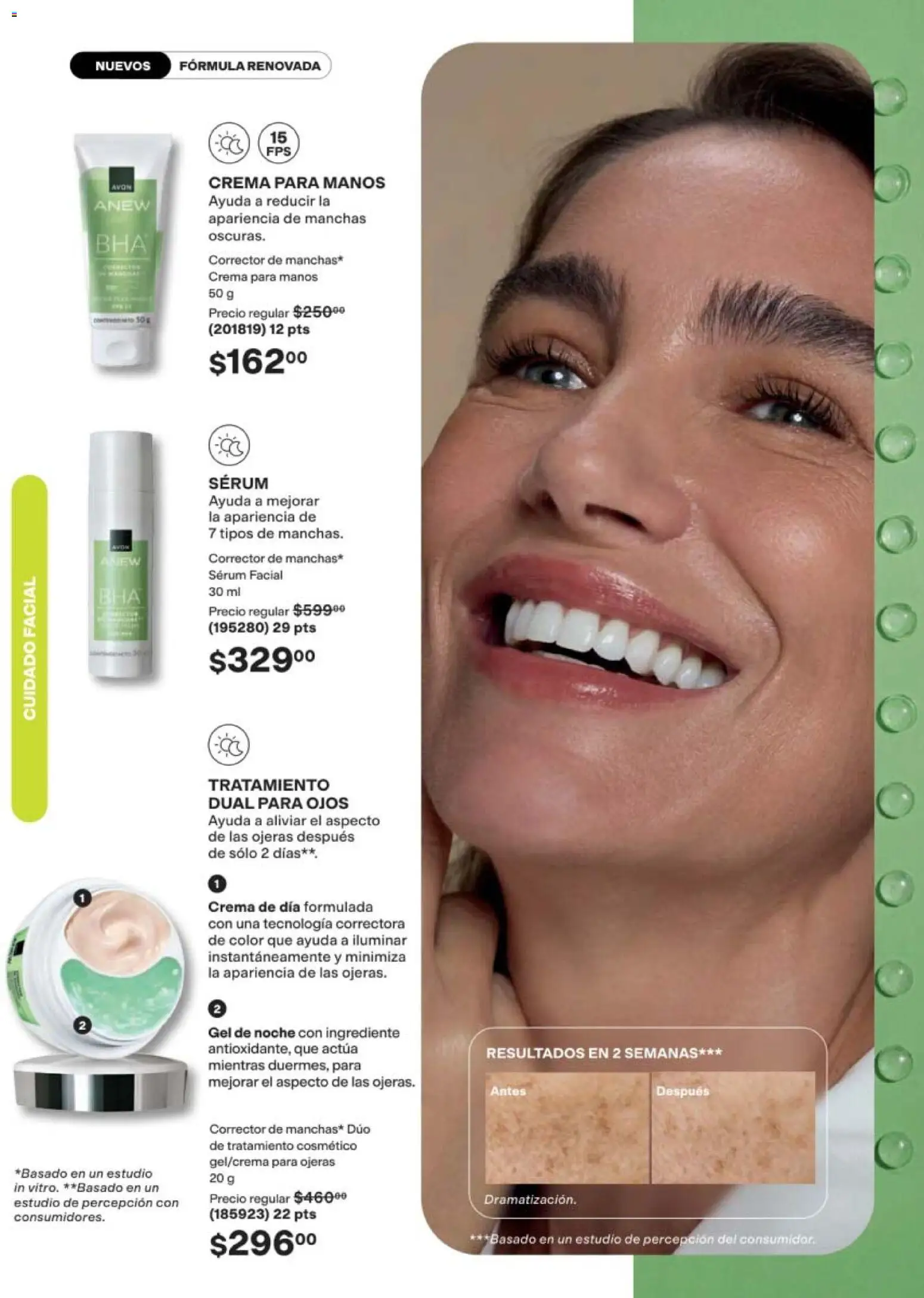 Nuevas ofertas de AVON válidas en toda la República Mexicana desde el 10/07/2026. ¡Encuentra las mejores ofertas en AVON campaña 11 2026! | Página: 110 | Productos: Crema para manos, Serum, Crema, Corrector