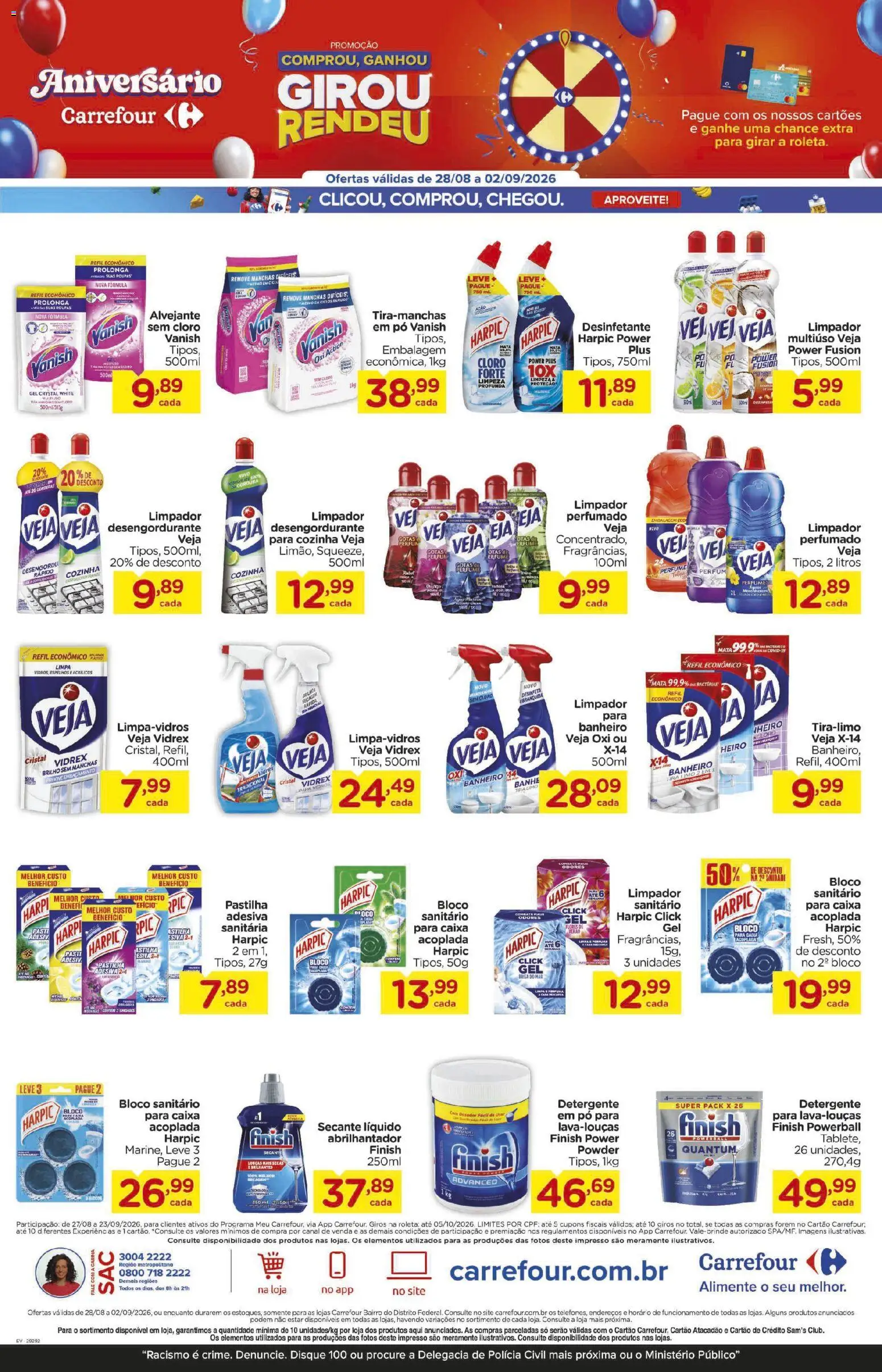 Carrefour Bairro Folheto - válido de 28/08/2026 | Página: 9 | Produtos: Perfume, Cloro, Perfumes, Vanish