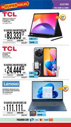 Vista previa La Anonima catálogo válido desde el 13/08/2026 | Página: 34 | Productos: Celular, Tablet, Notebook