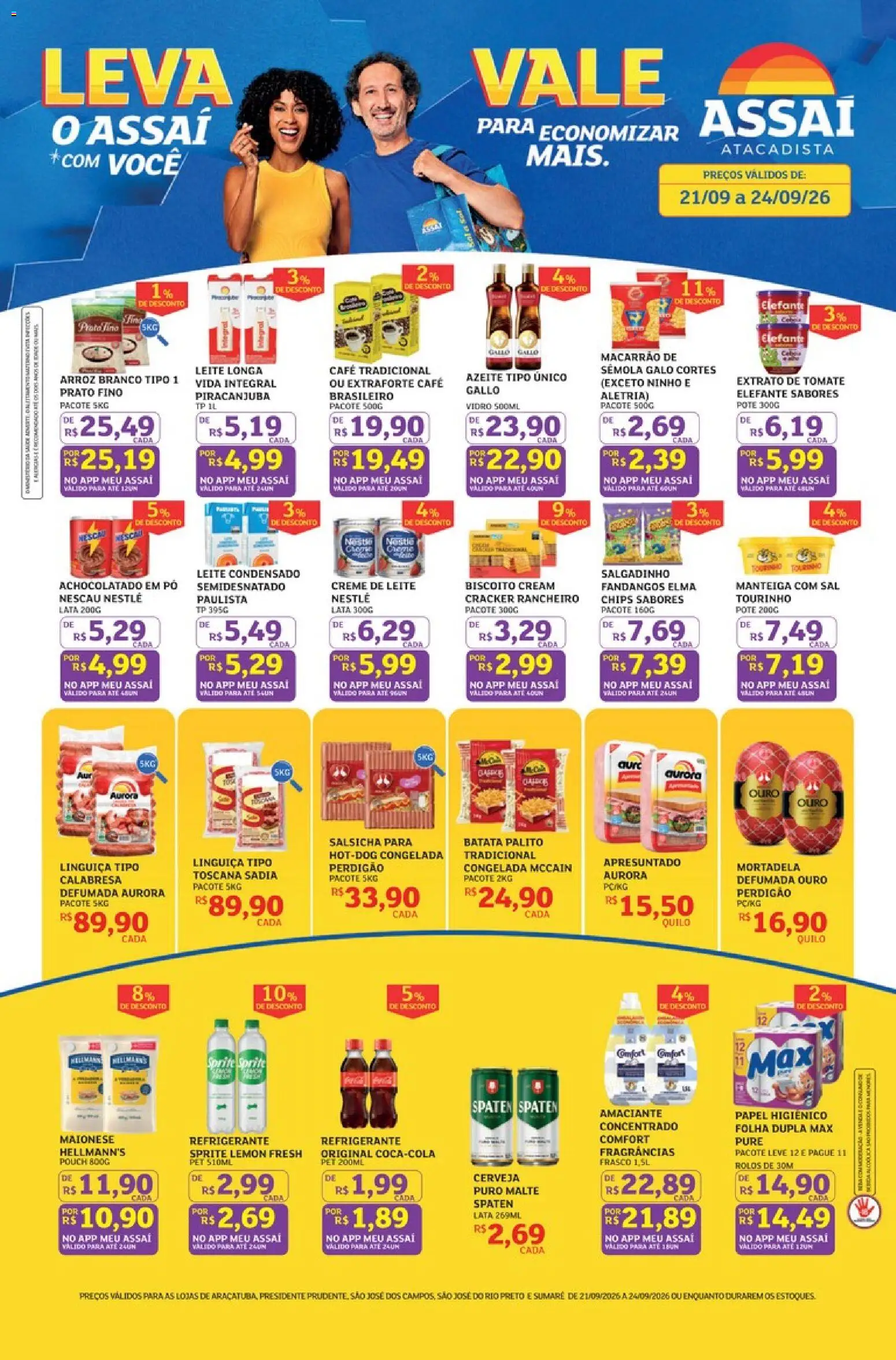 Assaí Atacadista Folheto - válido de 21/09/2026 | Página: 1 | Produtos: Pó, Achocolatado, Cerveja, Creme de leite