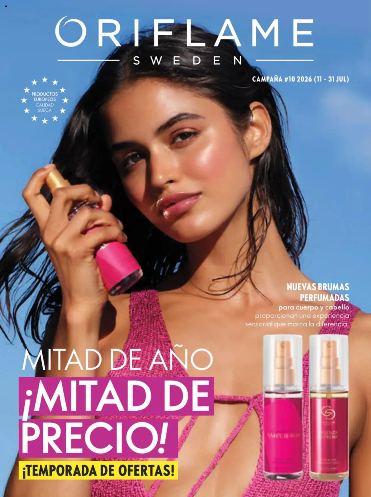 Nuevas ofertas de Oriflame válidas en toda la República Mexicana desde el 11/07/2026. ¡Encuentra las mejores ofertas en Oriflame campaña 10 2026! | Página: 1 | Productos: Campana