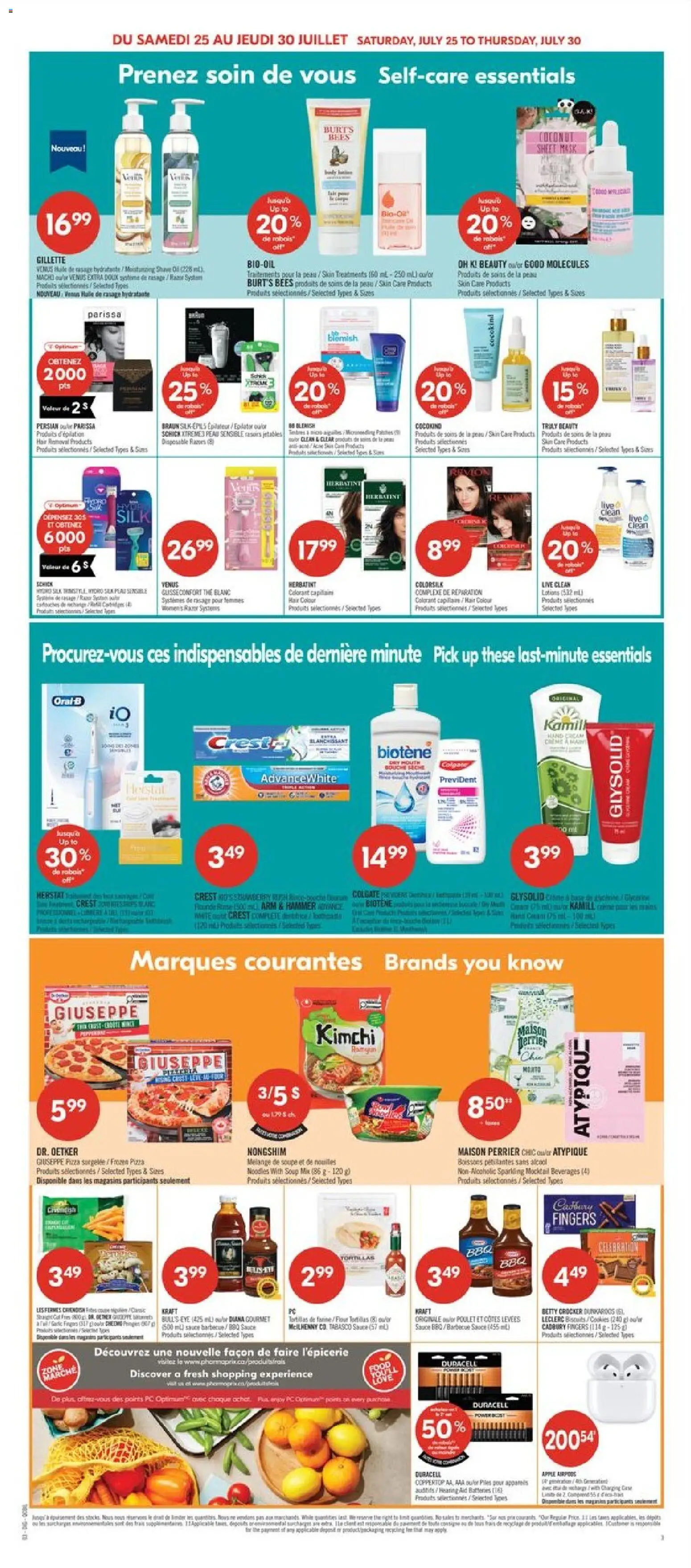Pharmaprix flyer valid from Jul 24, 2026 | Page: 17 | Products: Noodles, Epilator, Mask, Pizza