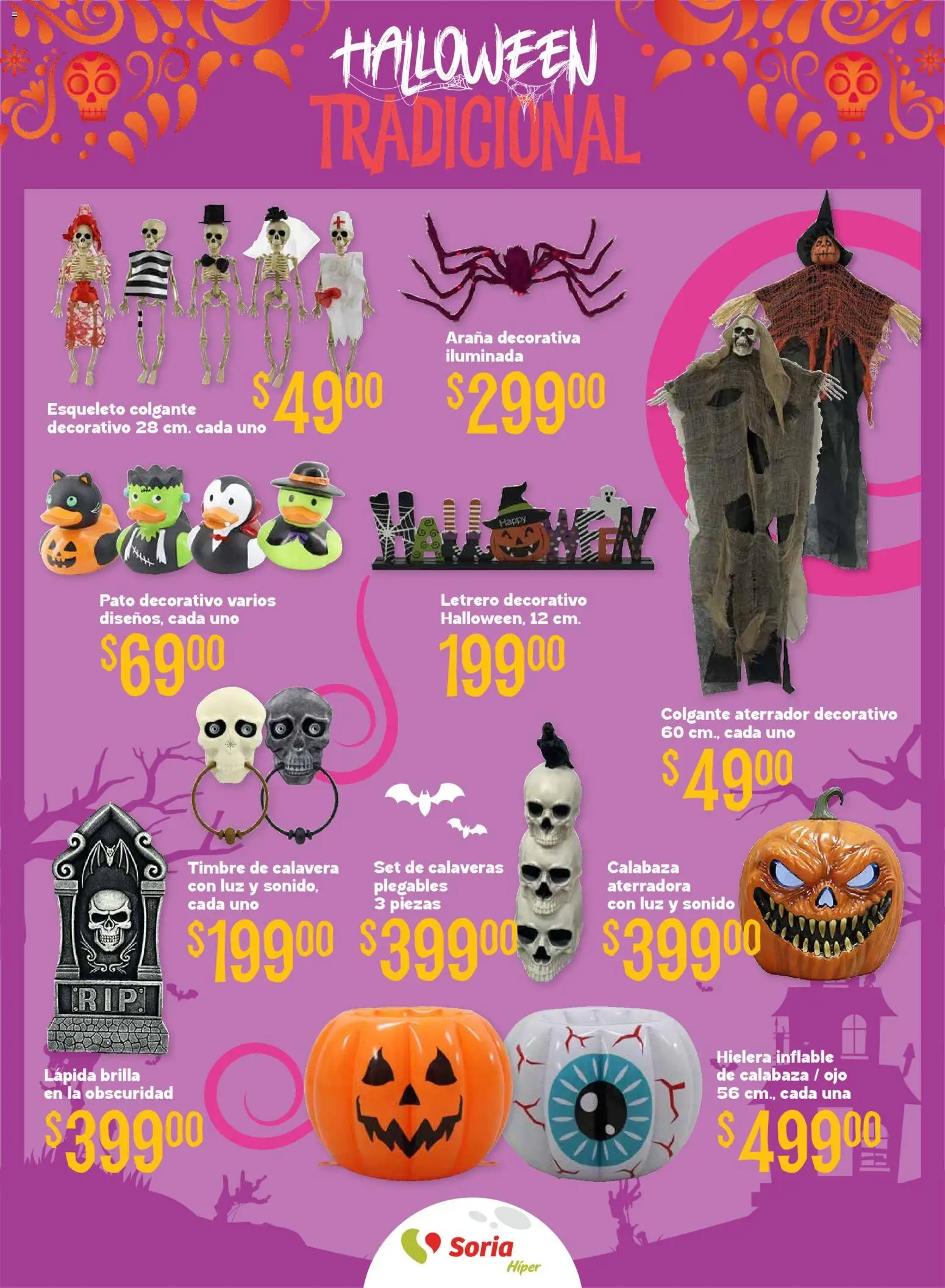 Nuevas ofertas de Soriana válidas en toda la República Mexicana desde el 08/09/2026. ¡Encuentra las mejores ofertas en Soriana Halloween y Día de muertos Híper Nacional! | Página: 15