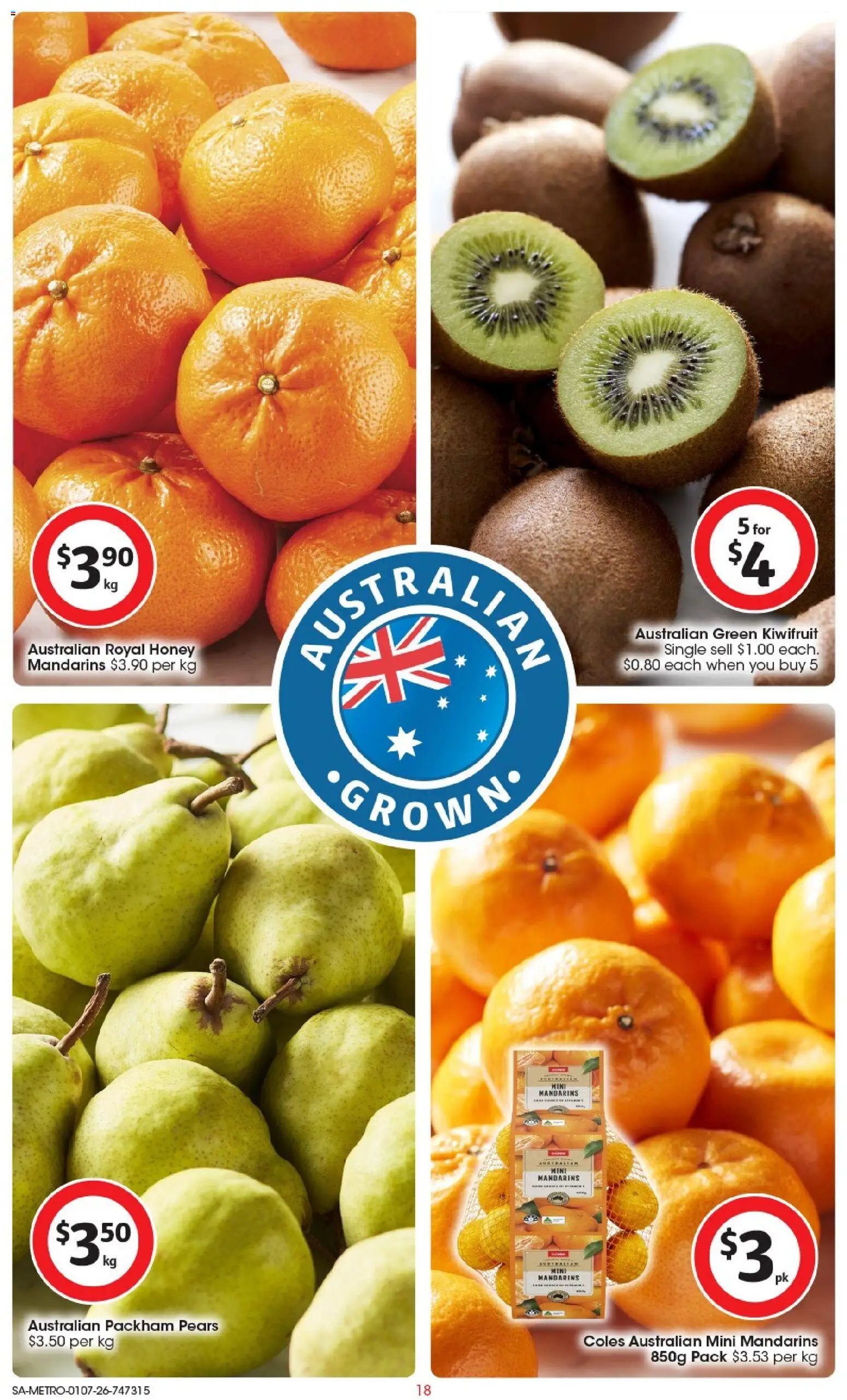 Coles catalogue - valid from 01/07/2026 | Page: 18 | Products: Honey, Kiwifruit, Mandarins