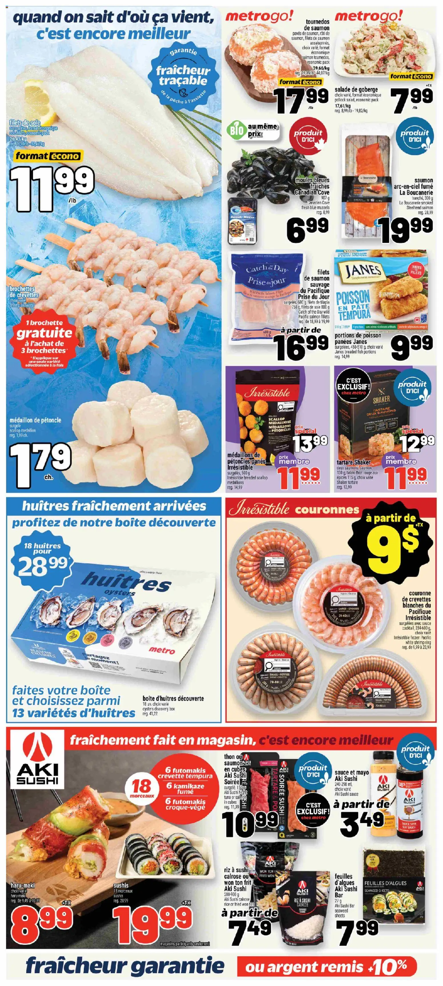 Metro flyer valid from Oct 1, 2026 | Page: 12 | Products: Fish, Pâté, Sushi, Box