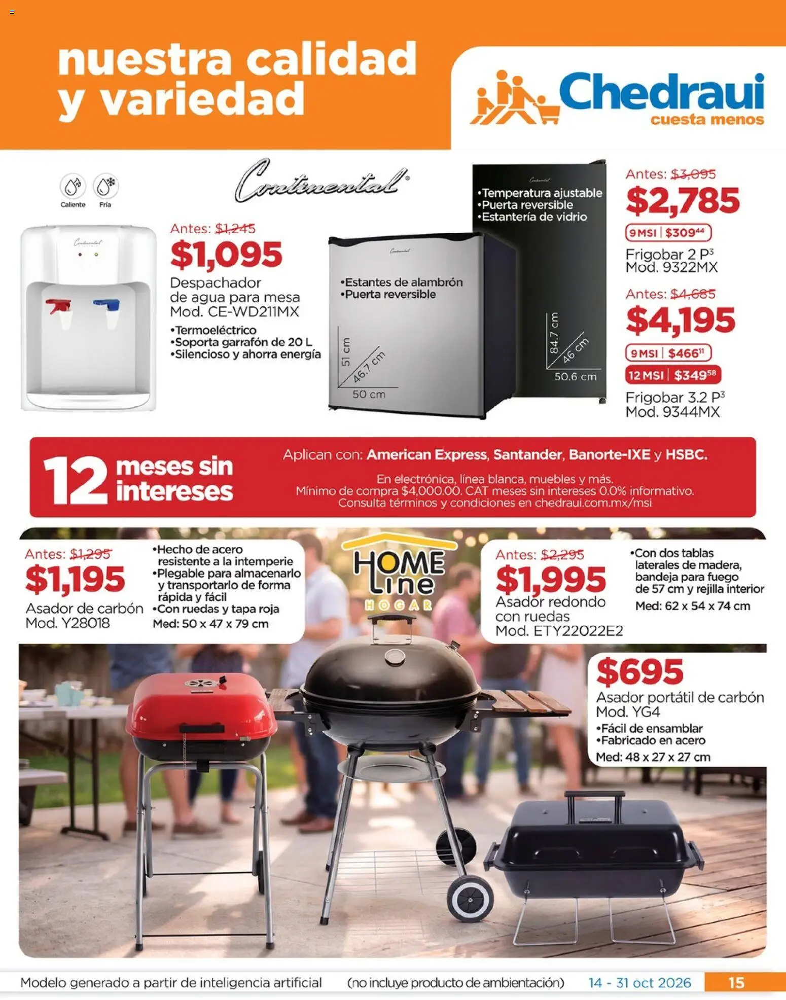 Nuevas ofertas de Chedraui válidas en toda la República Mexicana desde el 14/10/2026. ¡Encuentra las mejores ofertas en Chedraui folleto Nuestras marcas propias calidad y variedad que cuesta menos! | Página: 15