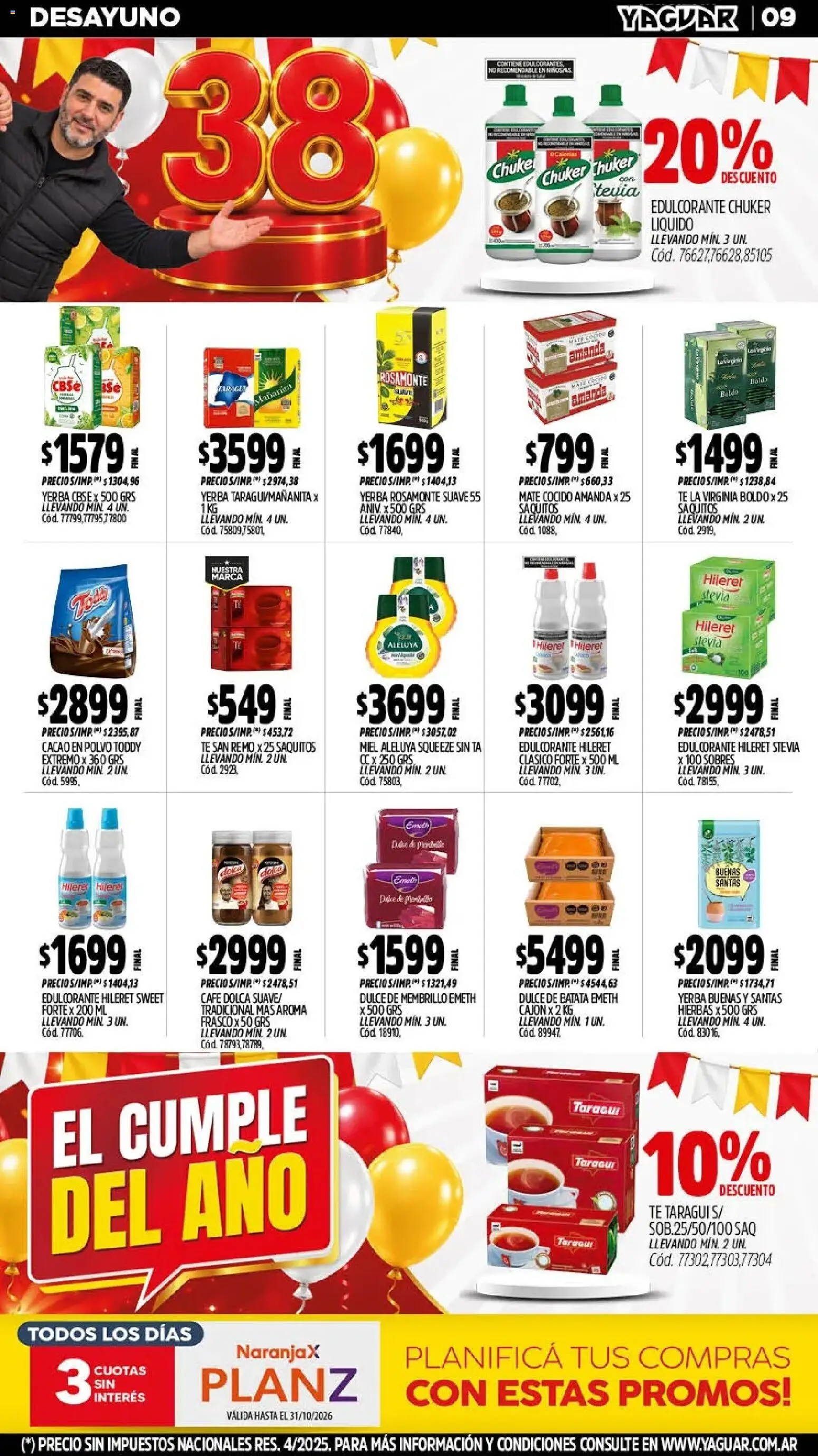Yaguar - Oferta Semanal Chaco │ válido desde el 19/10/2026 | Página: 10