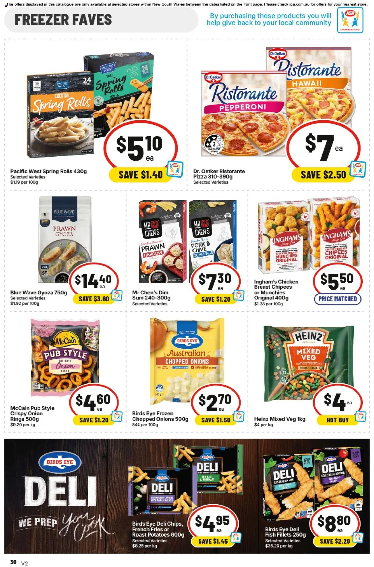 IGA catalogue - valid from 19/08/2026 | Page: 28 | Products: Fries, Pork, Onion, Freezer