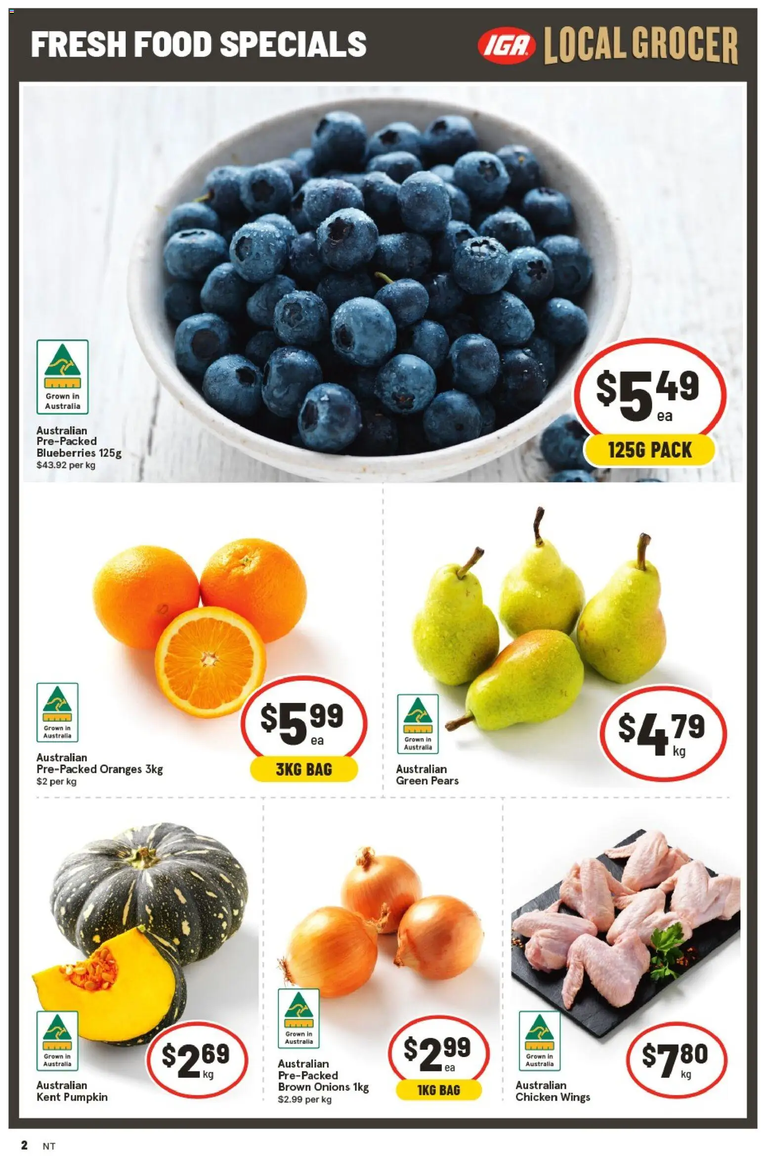 IGA catalogue - valid from 09/09/2026 | Page: 3 | Products: Chicken wings, Chicken, Oranges, Blueberries