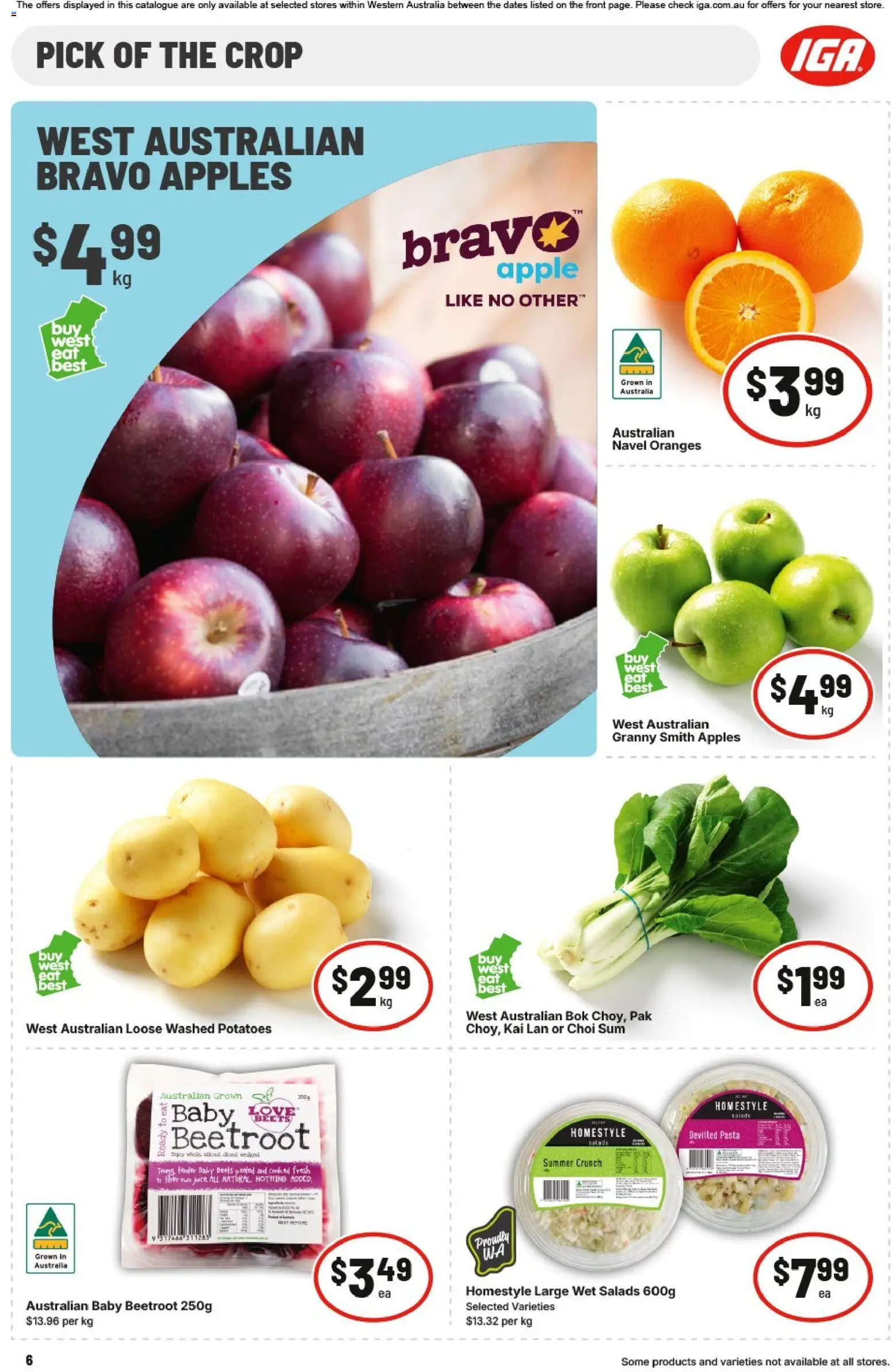 IGA catalogue - valid from 26/08/2026 | Page: 6 | Products: Apples, Pasta, Potatoes, Beetroot