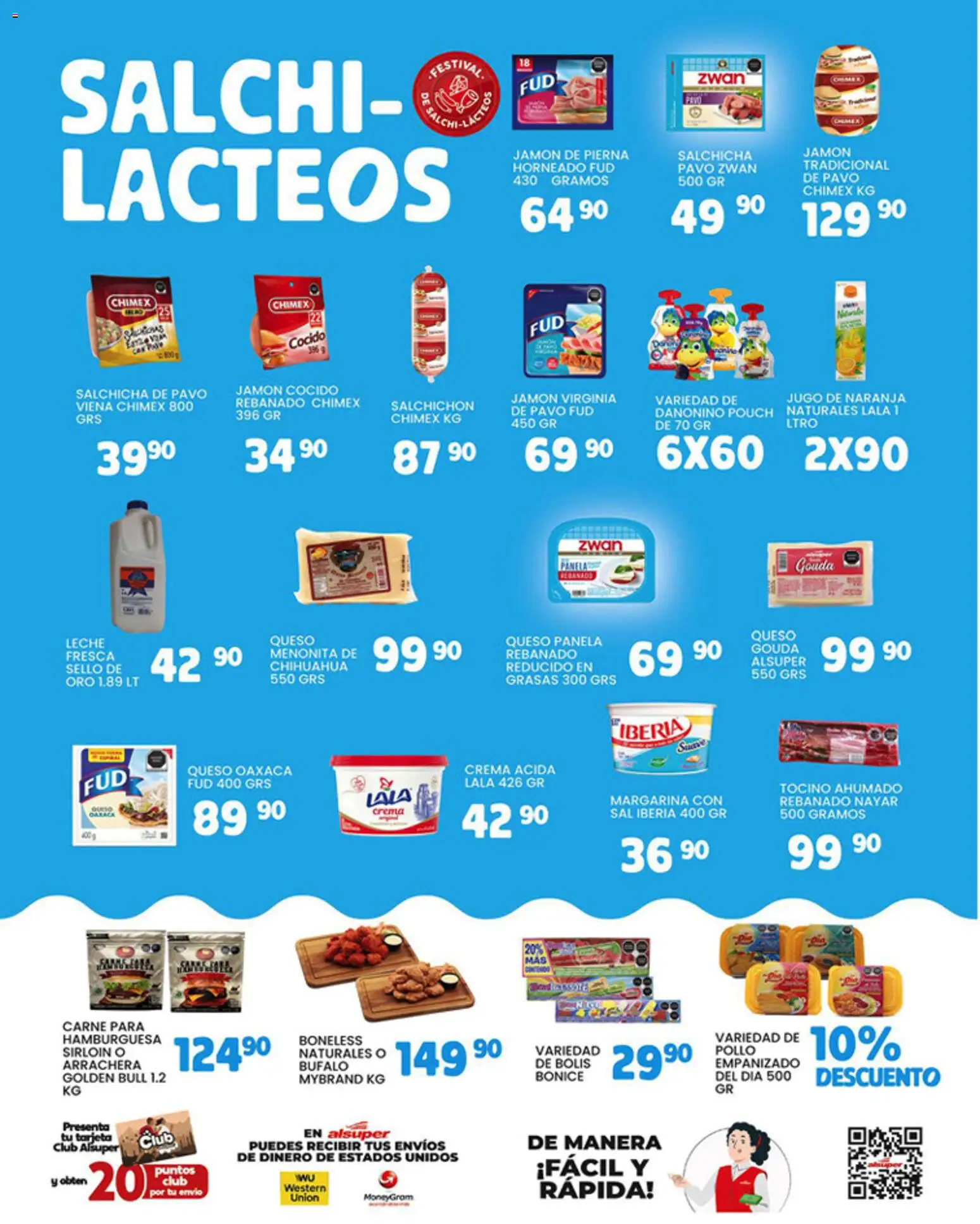 Nuevas ofertas de Alsuper válidas en toda la República Mexicana desde el 04/08/2026. ¡Encuentra las mejores ofertas en Alsuper folleto! | Página: 3 | Productos: Tocino, Sal, Salchicha, Margarina