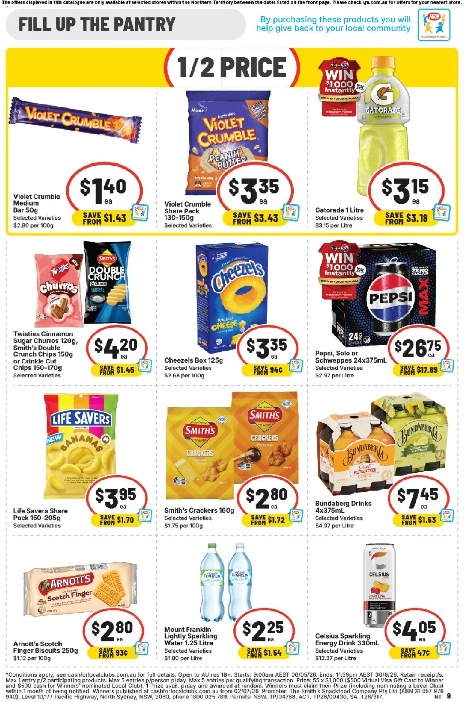 IGA catalogue - valid from 03.06.2026 | Page: 9 | Products: Ginger, Pepsi, Chips, Phone