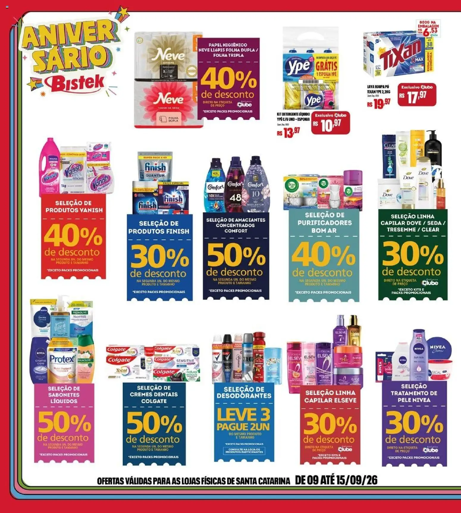 Bistek Supermercados Folheto - válido de 09/09/2026 | Página: 2 | Produtos: Rexona, Dove, Vanish, Papel higiênico